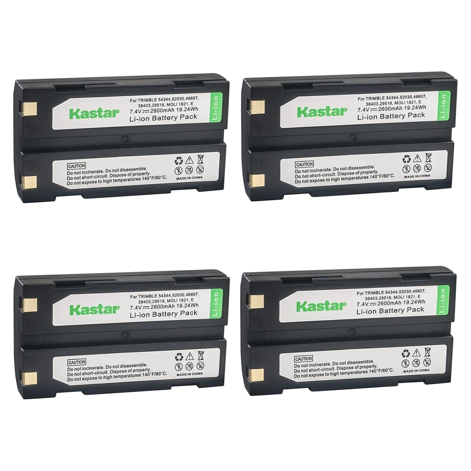 Baterías Kastar D-Li1 Litio-Ion 4-Pack 2600mAh para Trimble