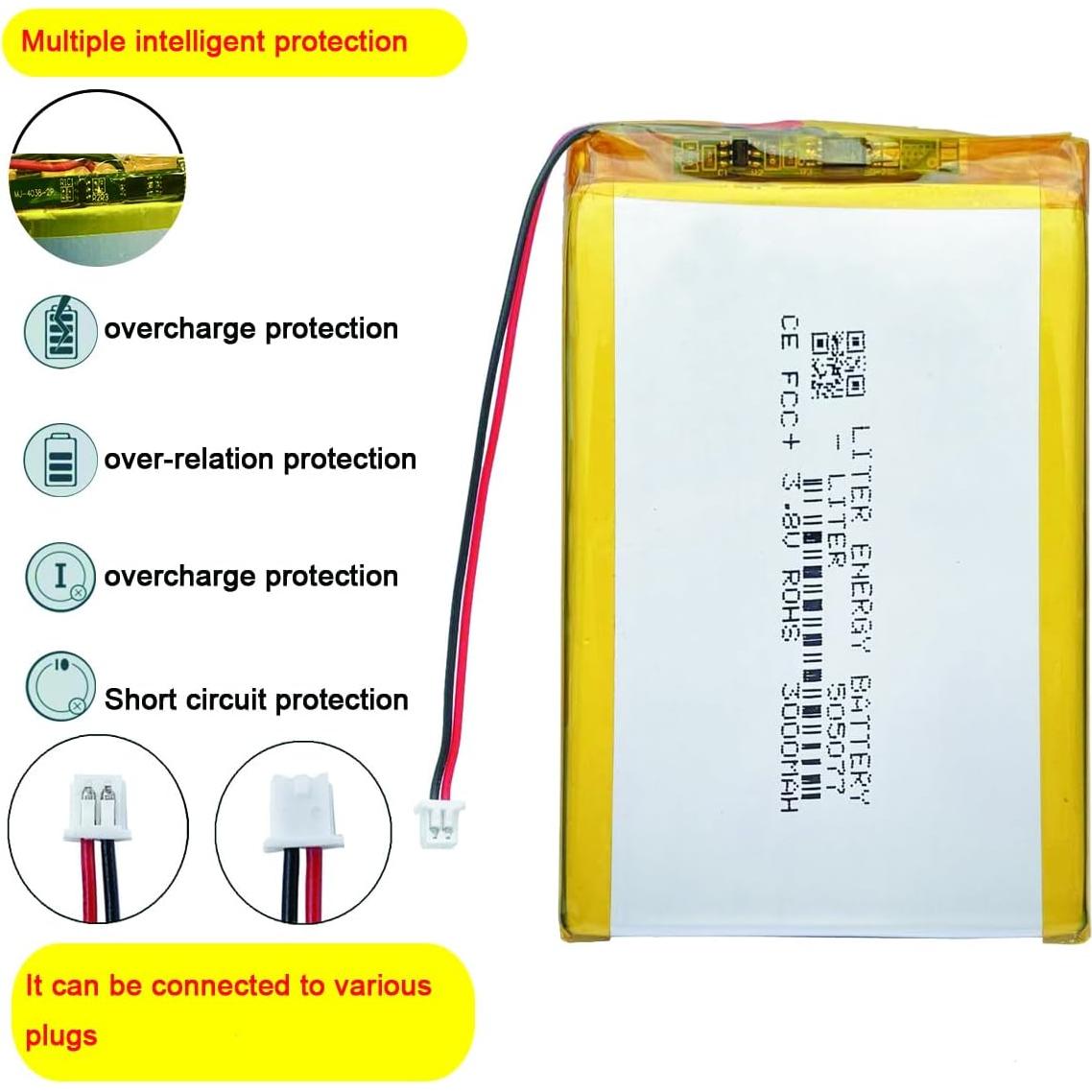 Batería de polímero de litio 3.8V 3000mAh ANBERNIC RG350
