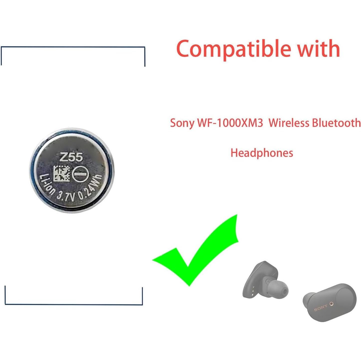 Batería de Reemplazo Pattaya Z55 para Auriculares Sony WF-1000XM3