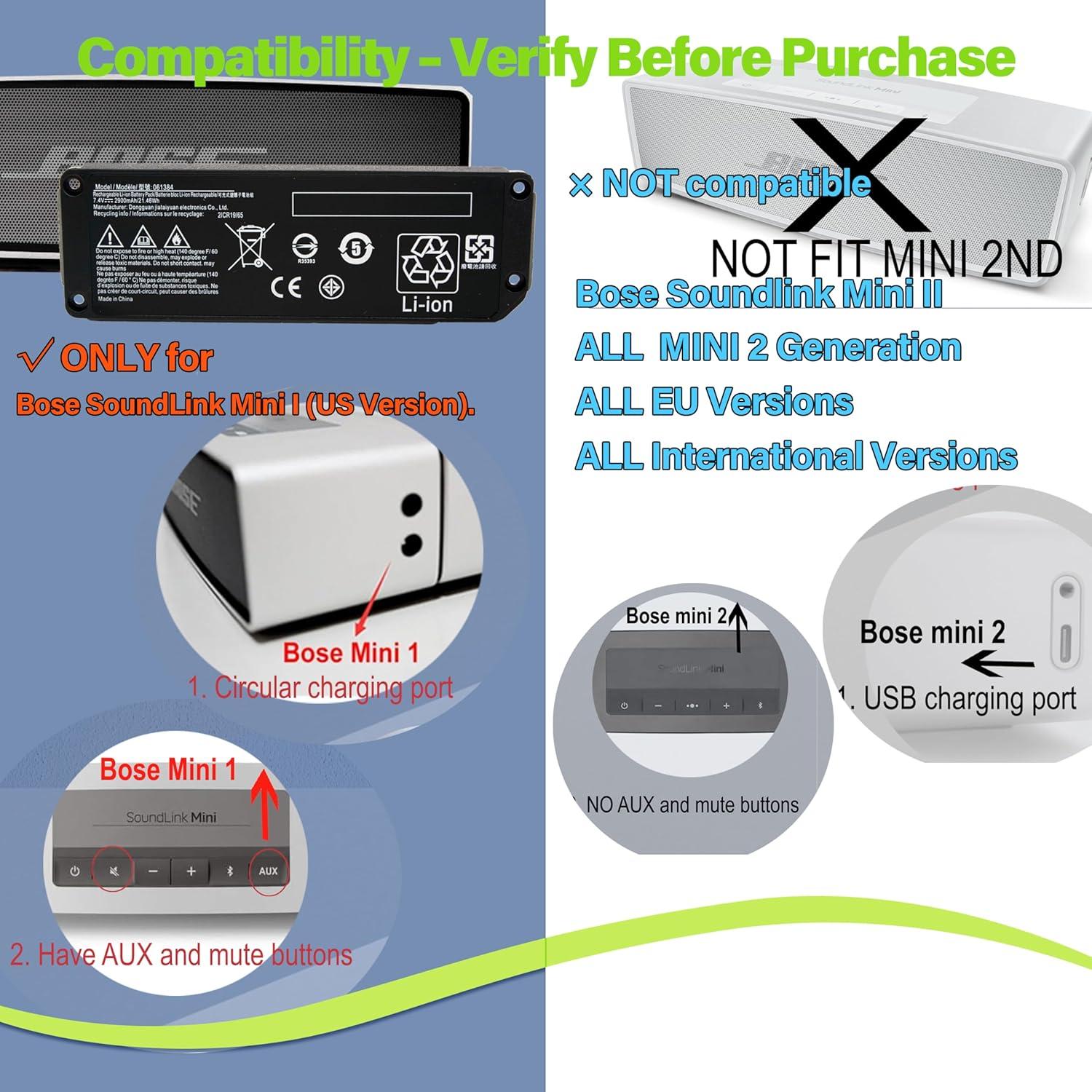 Batería de Reemplazo para Altavoz Bose SoundLink Mini I 2900mAh