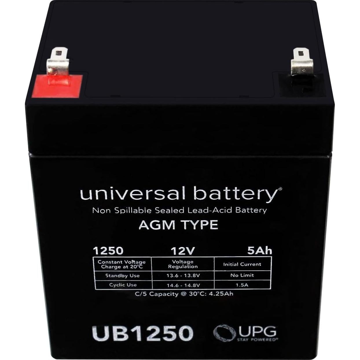 Batería SLA 12V 5Ah UPG para Ion Audio Job Rocker