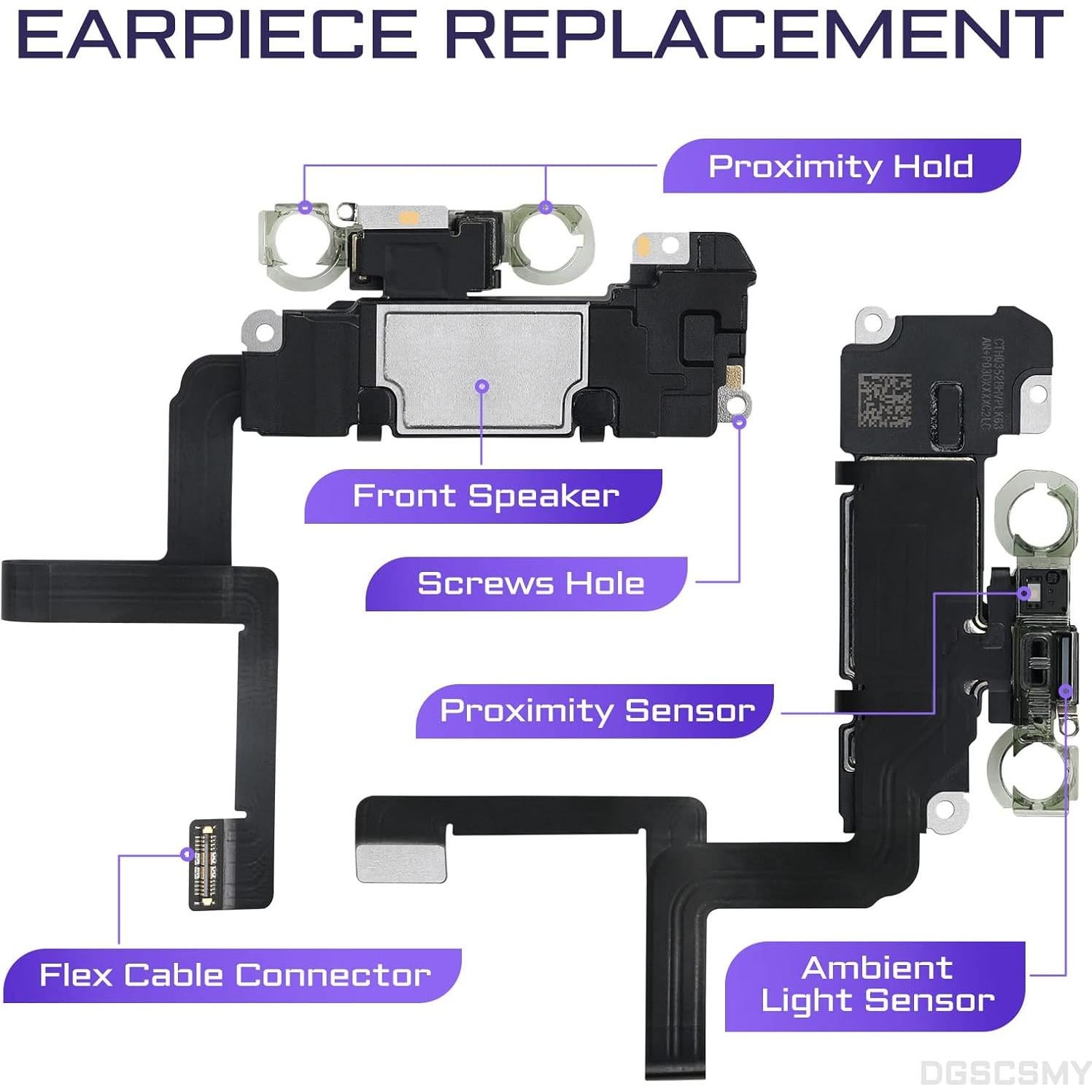 Reemplazo Altavoz Frontal iPhone 11 DGSCSMY Kit Herramientas