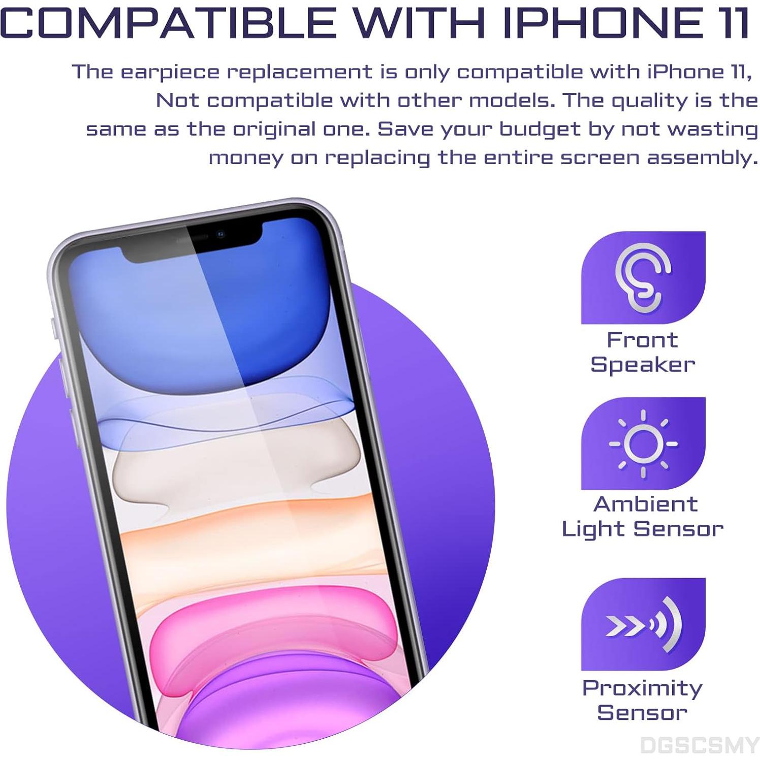 Reemplazo Altavoz Frontal iPhone 11 DGSCSMY Kit Herramientas