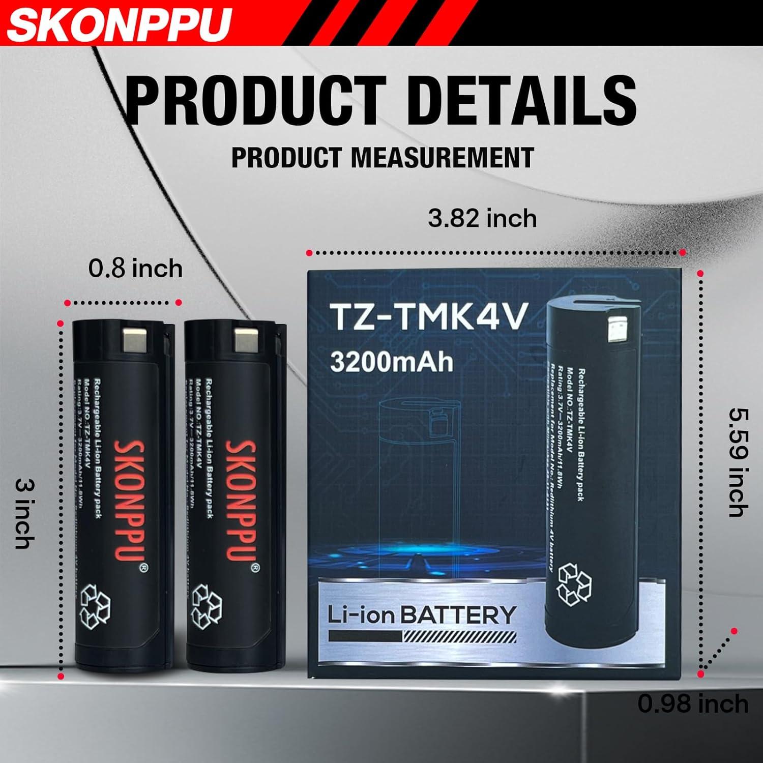 Paquete de 2 Baterías RedLithium 4V SKONPPU para Milwaukee