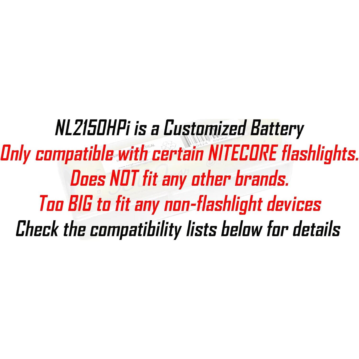 Batería Recargable Nitecore NL2150HPi 5000mAh para Linternas