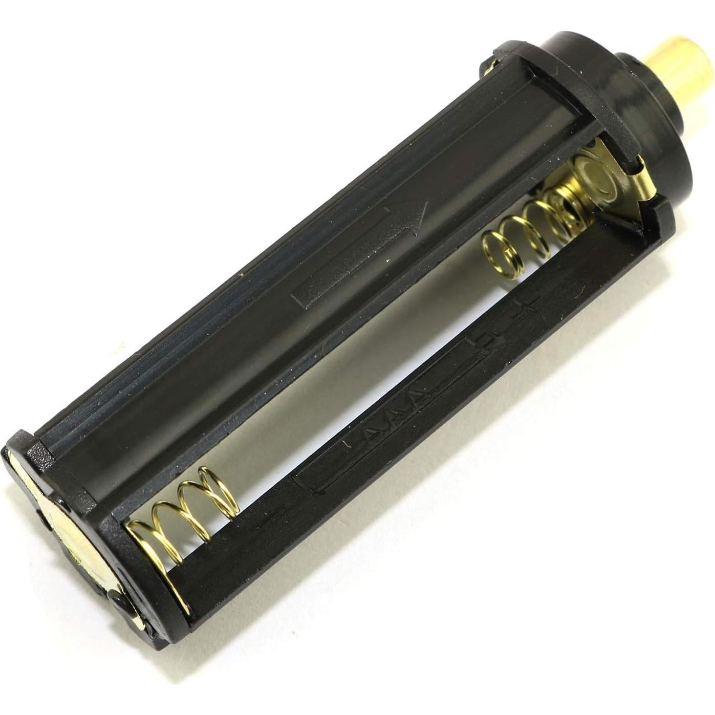 Soporte de Batería Cilíndrico Negro DGZZI para 3 Baterías AAA - 6 Pcs