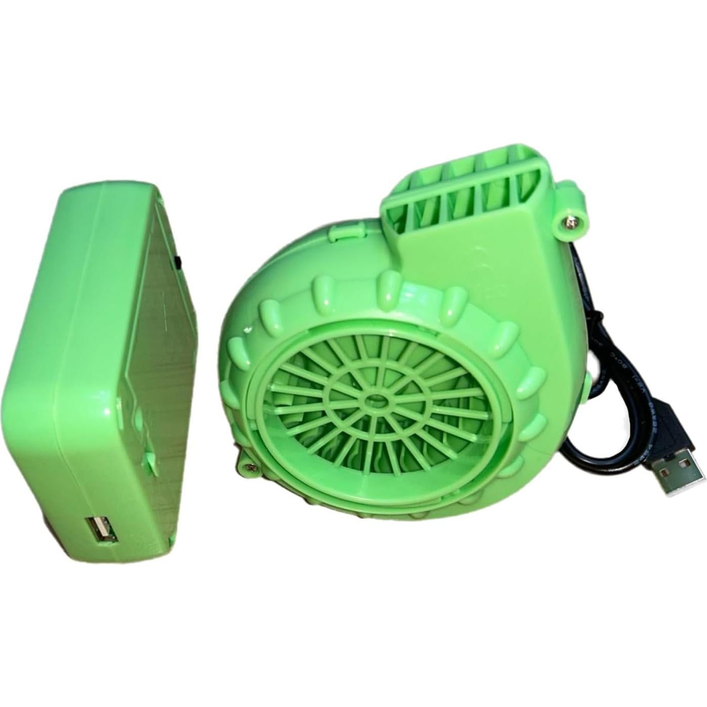 Ventilador Soplador Inflable Fenji Verde para Disfraz de Dinosaurio