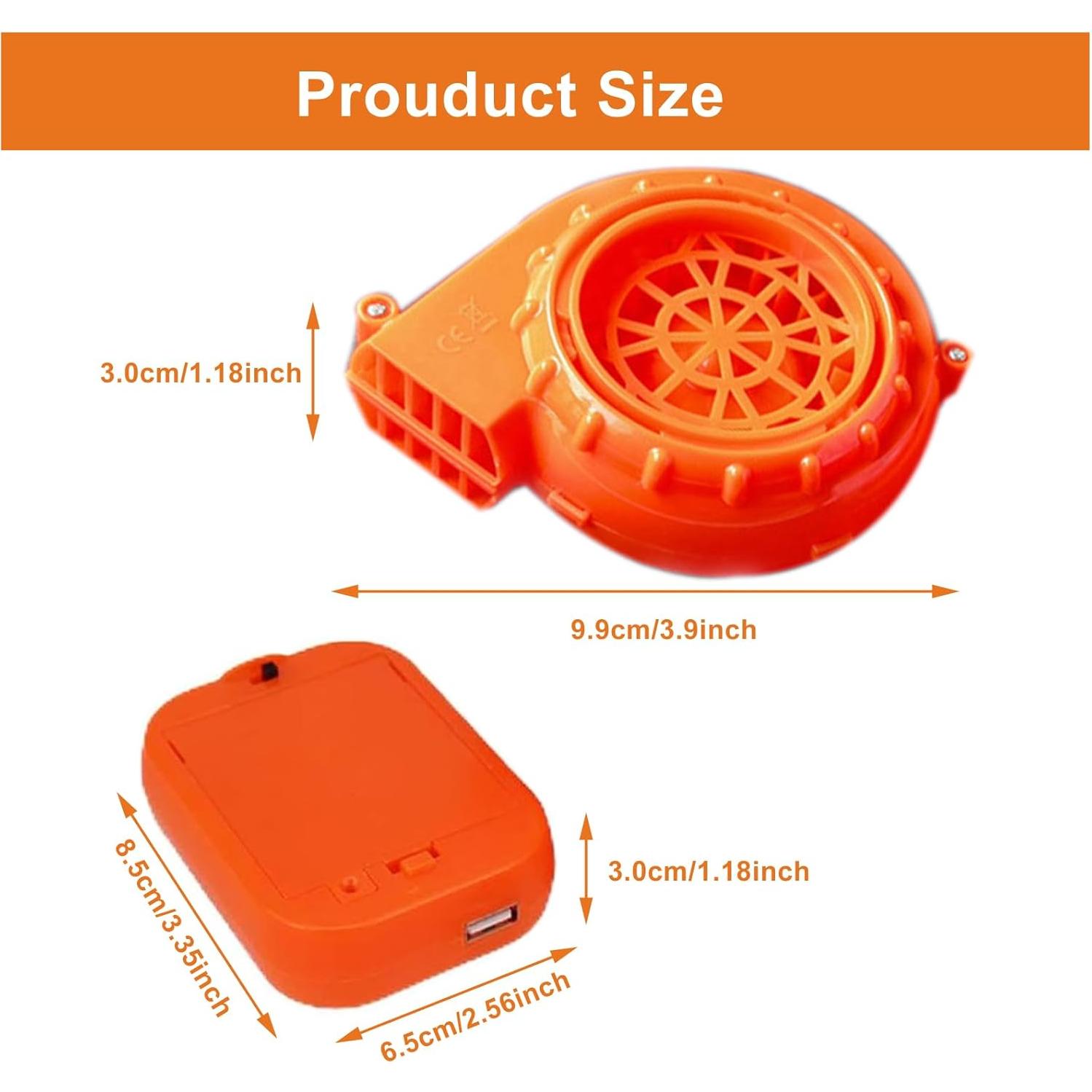 Ventilador Inflable Kiddale Mini Naranja para Disfraces