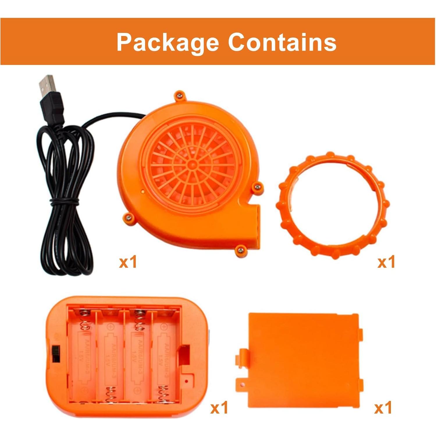 Ventilador Inflable Kiddale Mini Naranja para Disfraces