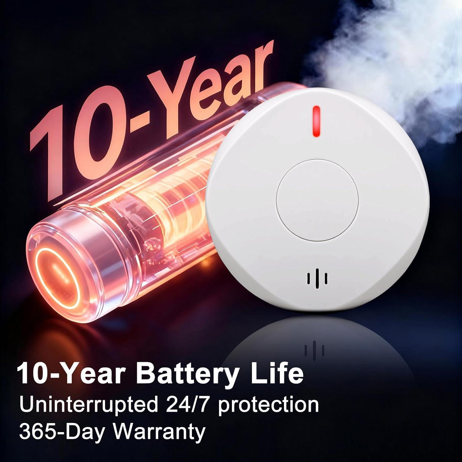 Detector de Humo y Monóxido de Carbono Siterwell GS888A 4 Paquete