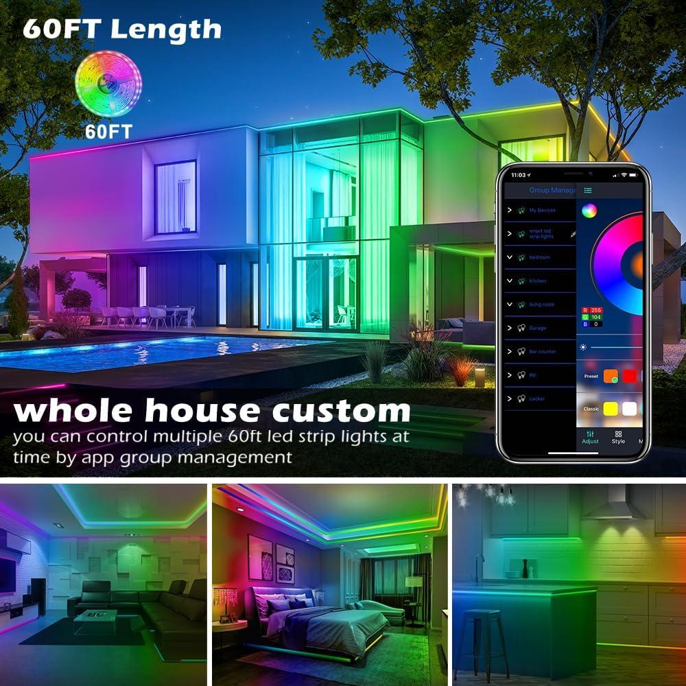 Tiras de Luz LED AILBTON 18 m RGB Control Remoto Bluetooth