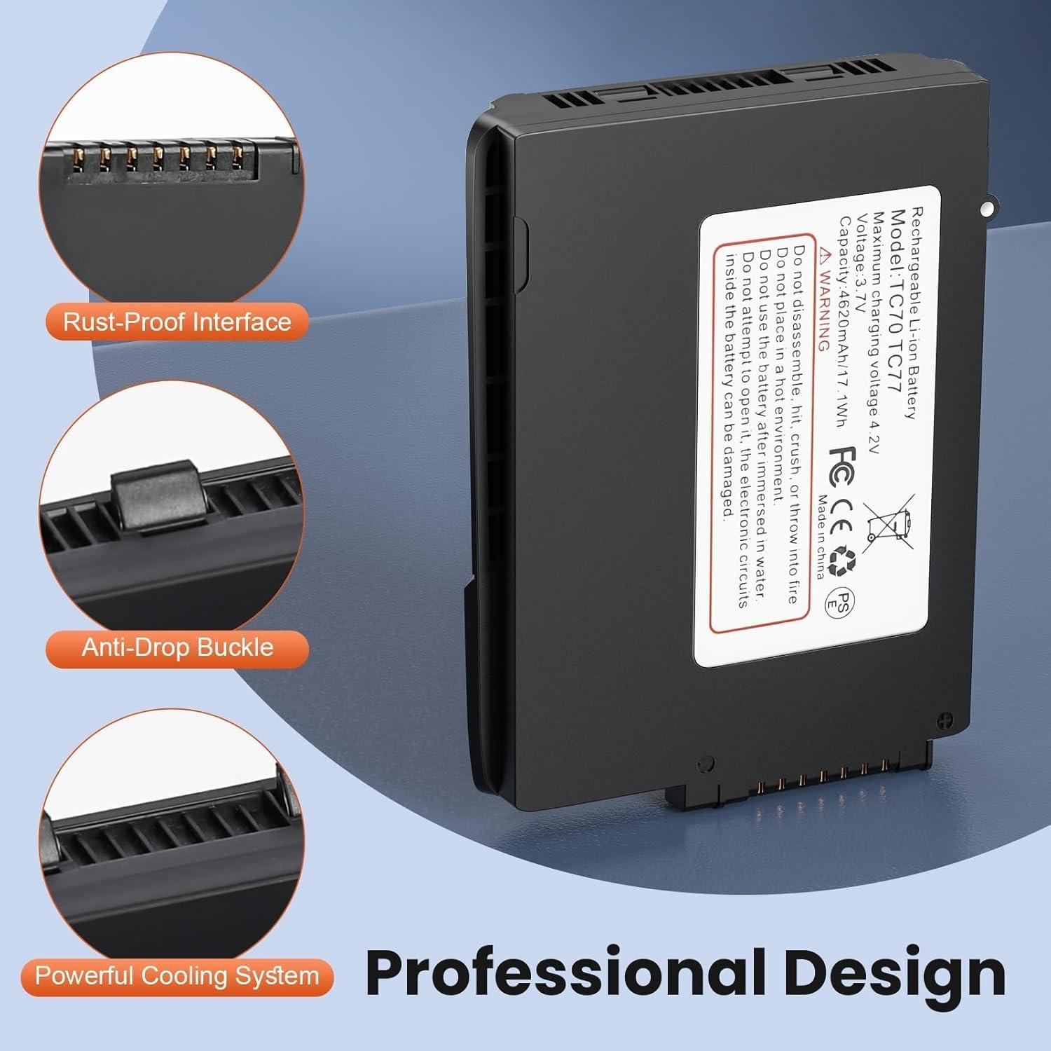 Batería de Reemplazo E EGOWAY 4620mAh para Escáner Zebra TC70 TC77