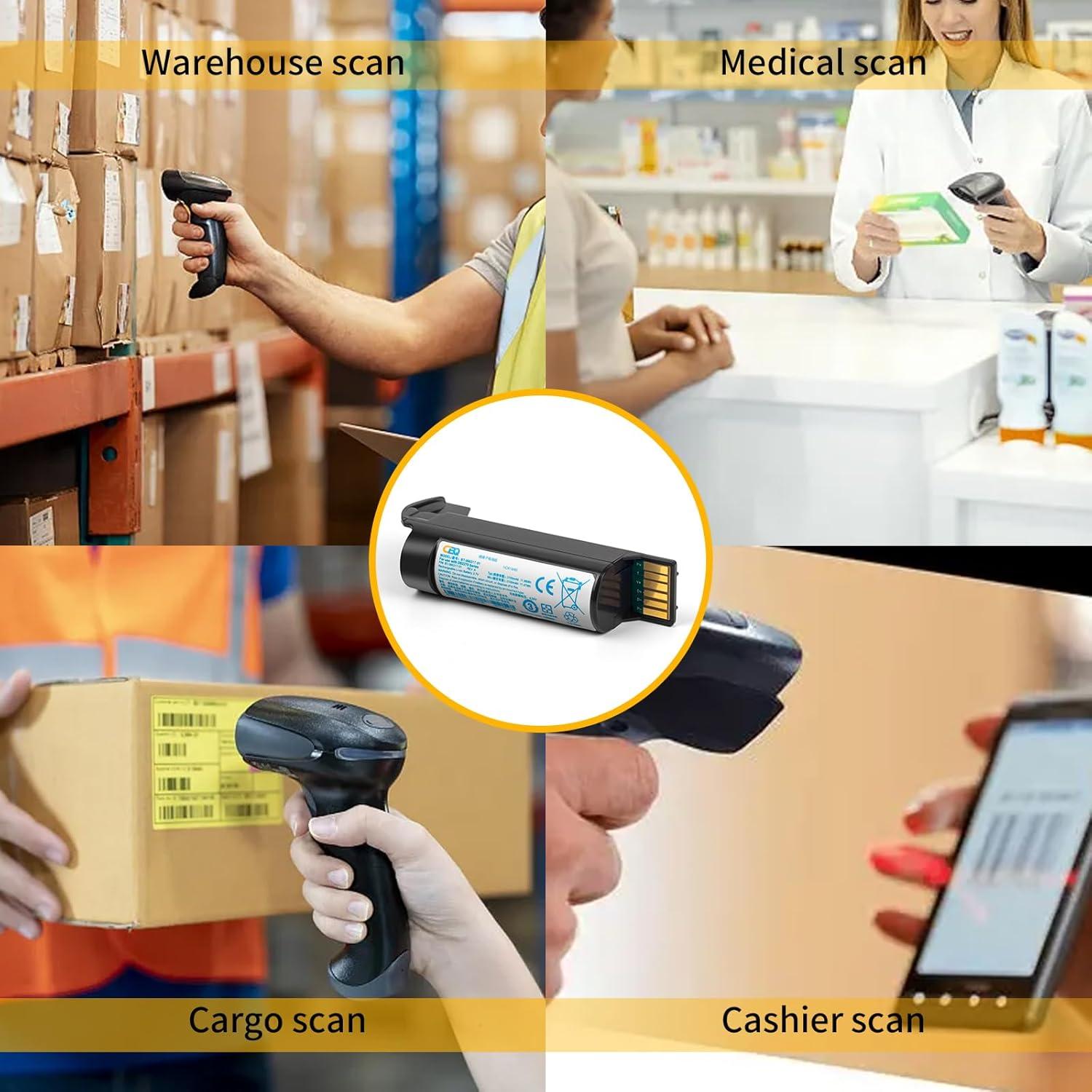 Batería de Reemplazo CBQ BT-000317-01 para Escáner Zebra DS22 DS2278