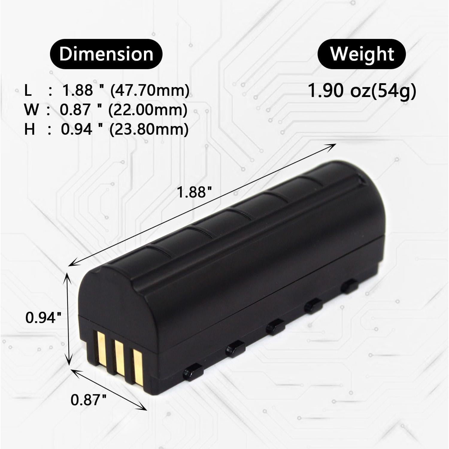 Batería Li-ion 3.7V 2600mAh elxjar para escáner Zebra/Symbol