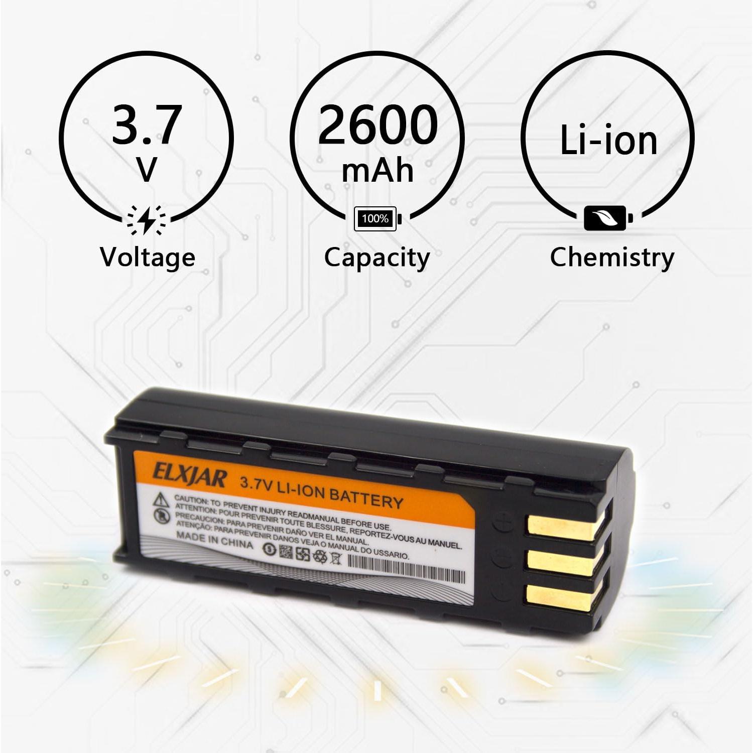 Batería Li-ion 3.7V 2600mAh elxjar para escáner Zebra/Symbol