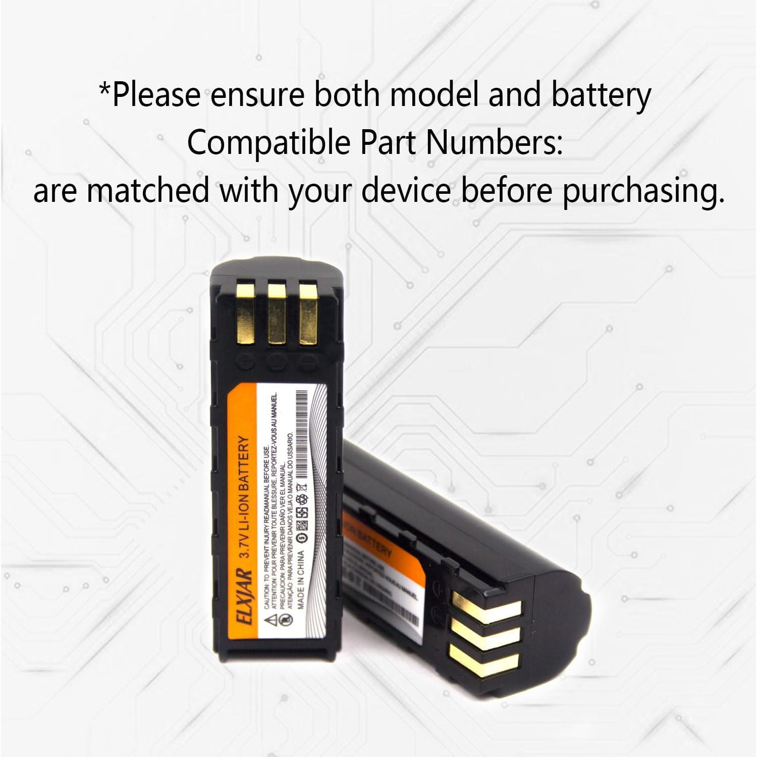 Batería Li-ion 3.7V 2600mAh elxjar para escáner Zebra/Symbol
