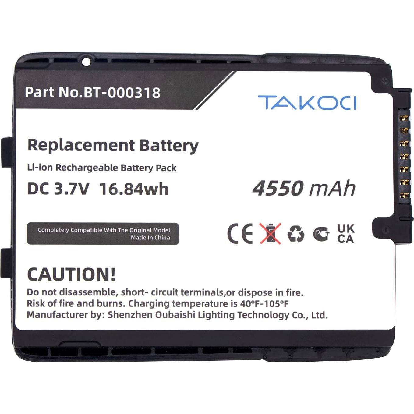 Batería de Reemplazo TAKOCI para Escáner Zebra TC70 TC75 4550mAh