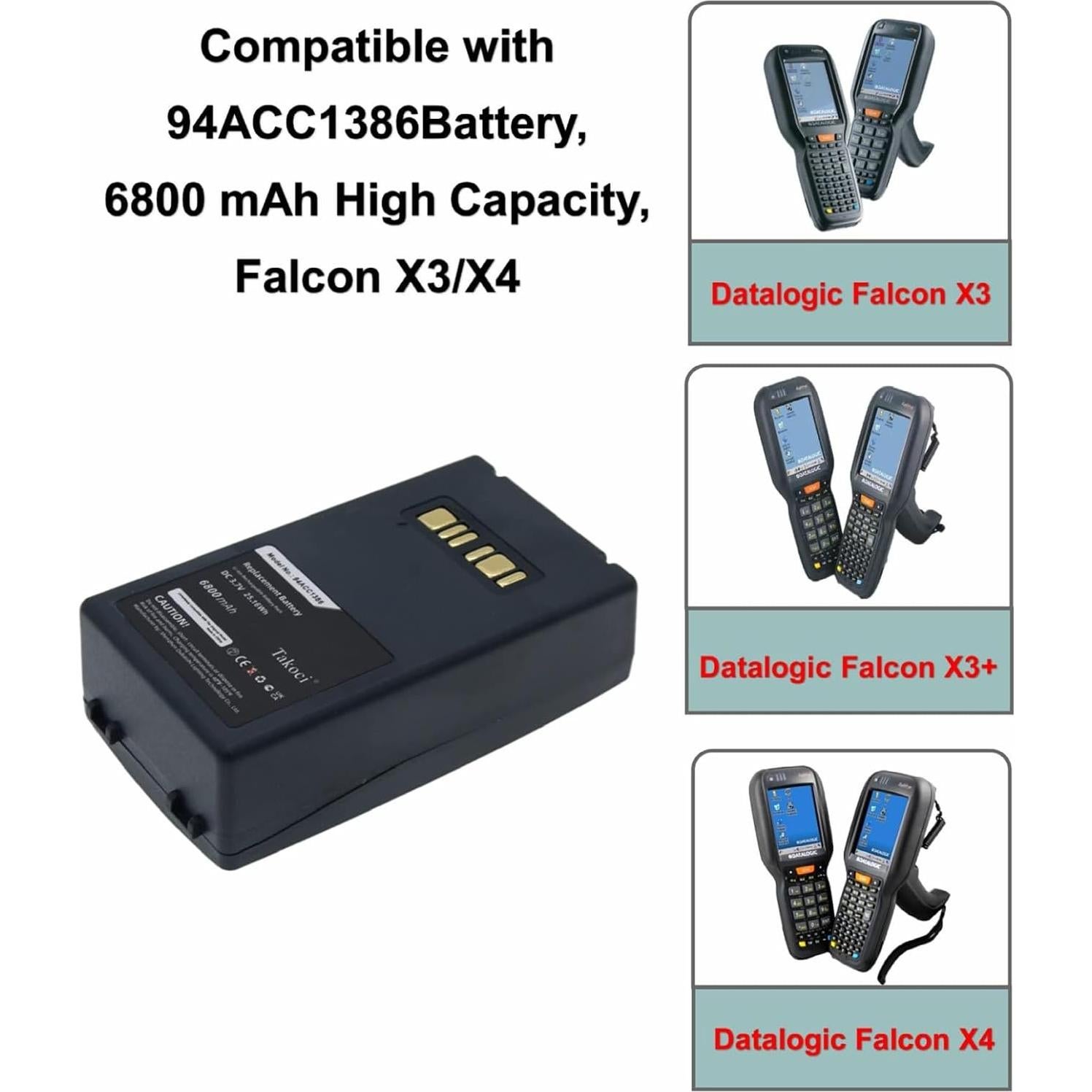Batería de Reemplazo Datalogic Falcon X3/X3 Plus 6800mAh