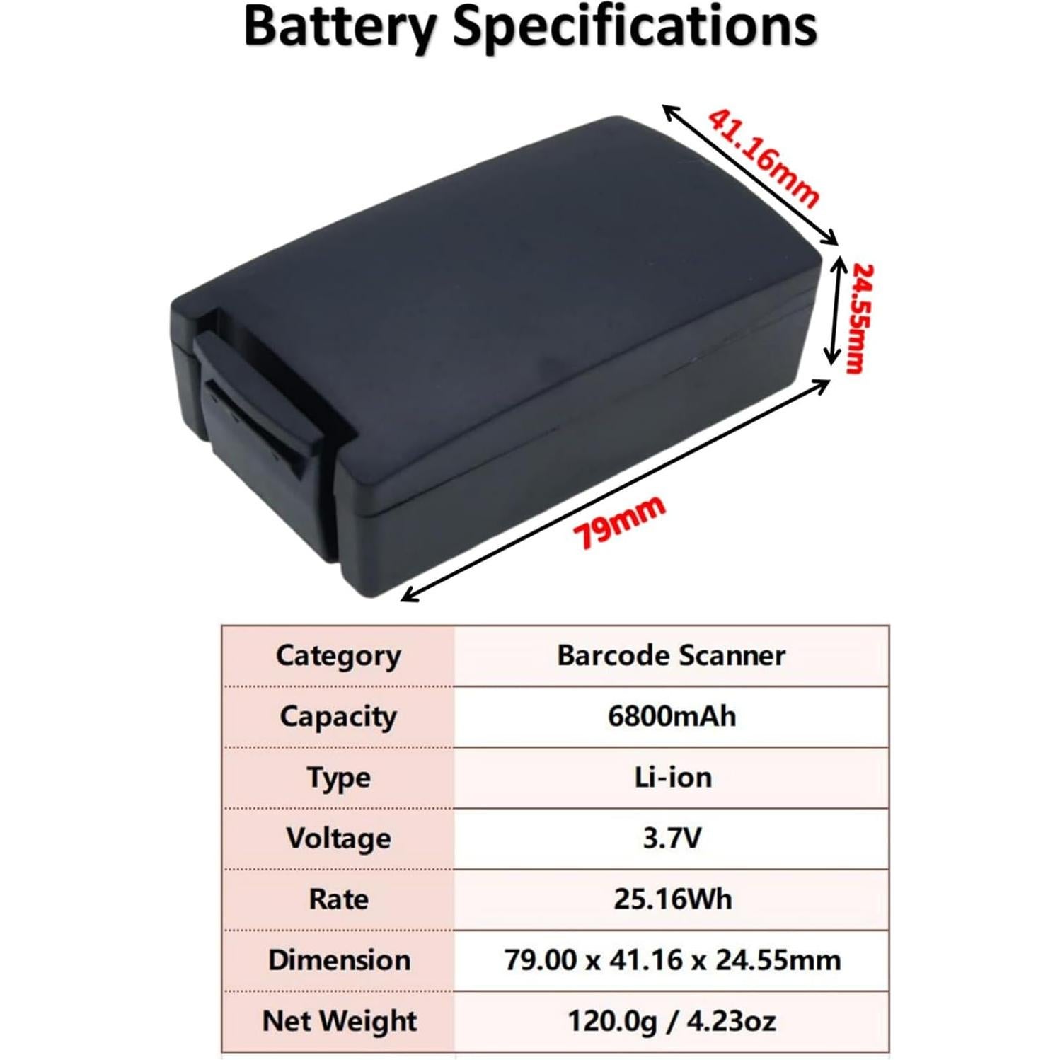 Batería de Reemplazo Datalogic Falcon X3/X3 Plus 6800mAh