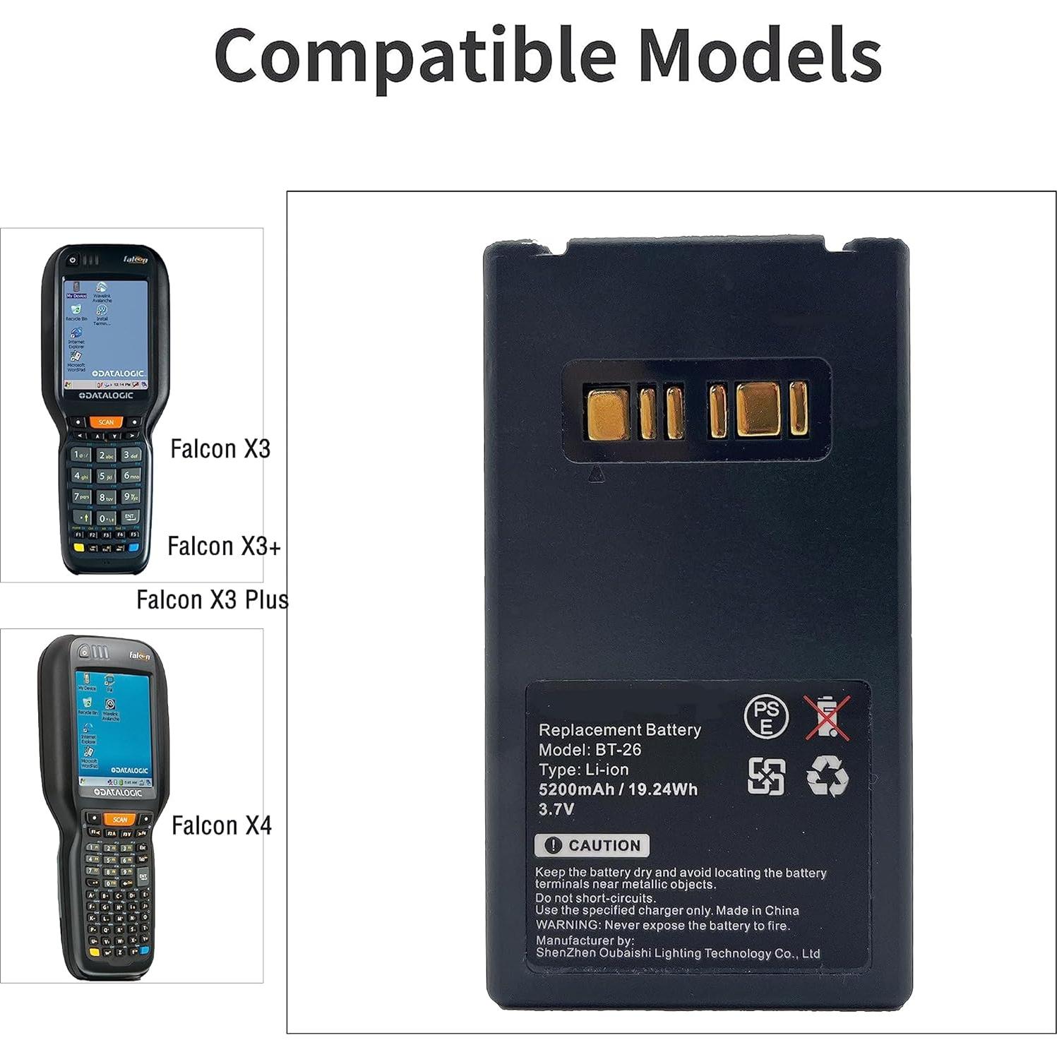 Batería de Reemplazo CESMIA 5200mAh para Datalogic Falcon X3/X4