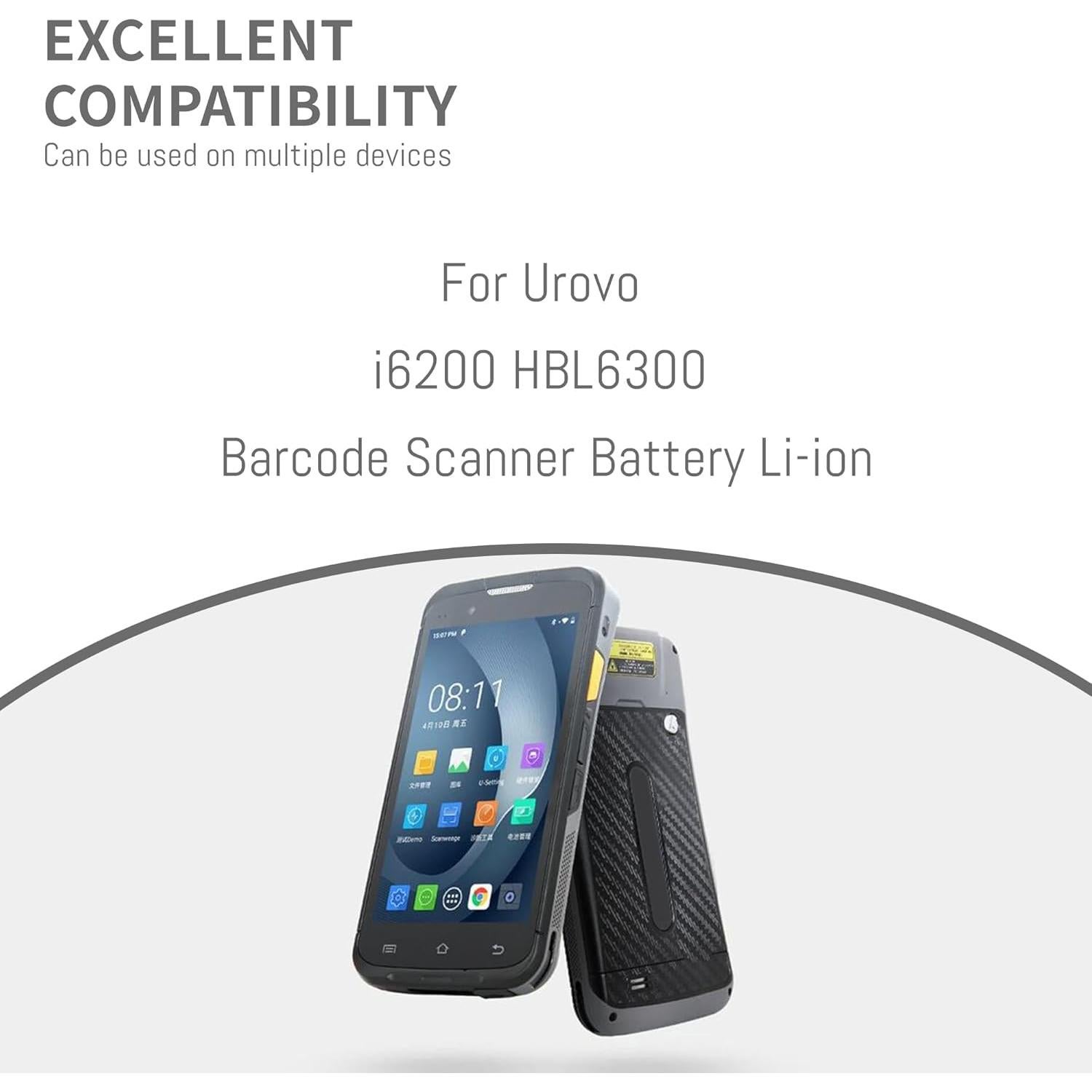 Batería de Litio-ion HBL6300 para Escáner Urovo i6200 3800mAh