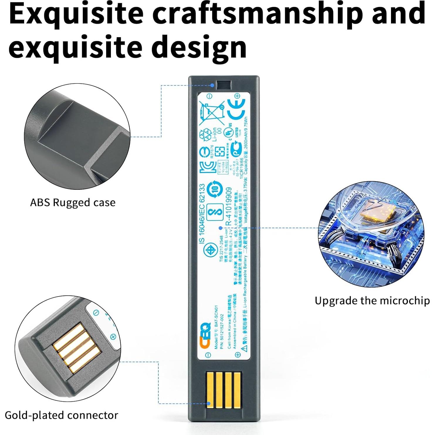 Batería de Reemplazo CBQ 2600mAh para Honeywell Voyager