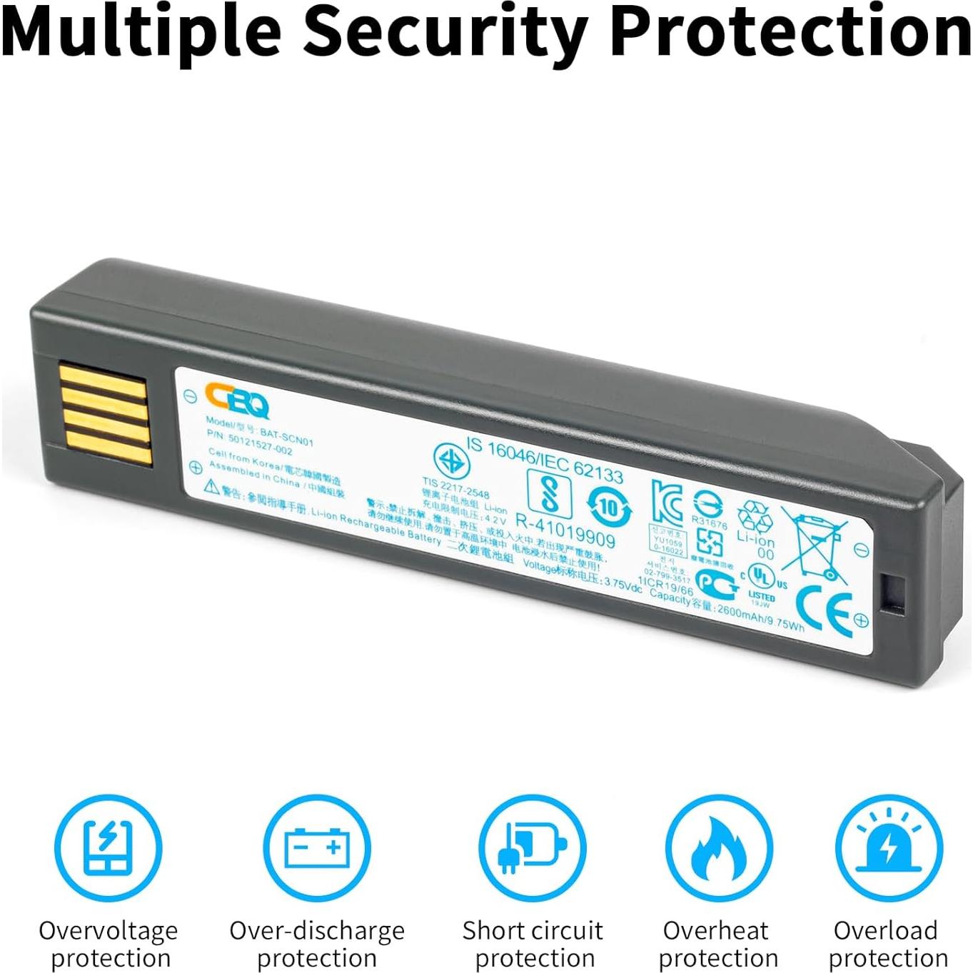 Batería de Reemplazo CBQ 2600mAh para Honeywell Voyager