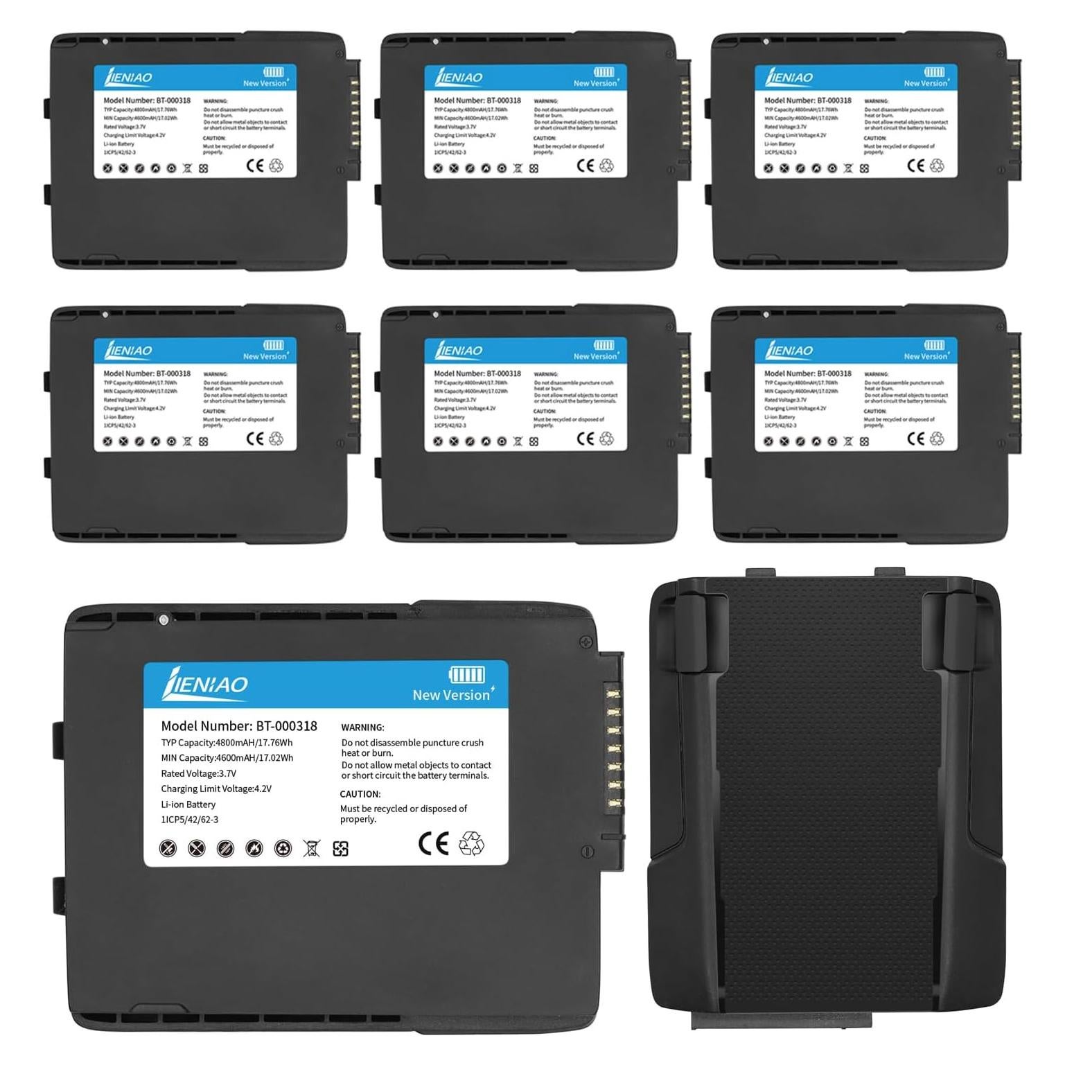 Paquete de 8 Baterías de Reemplazo LIENIAO para Escáner Zebra TC77 4800mAh