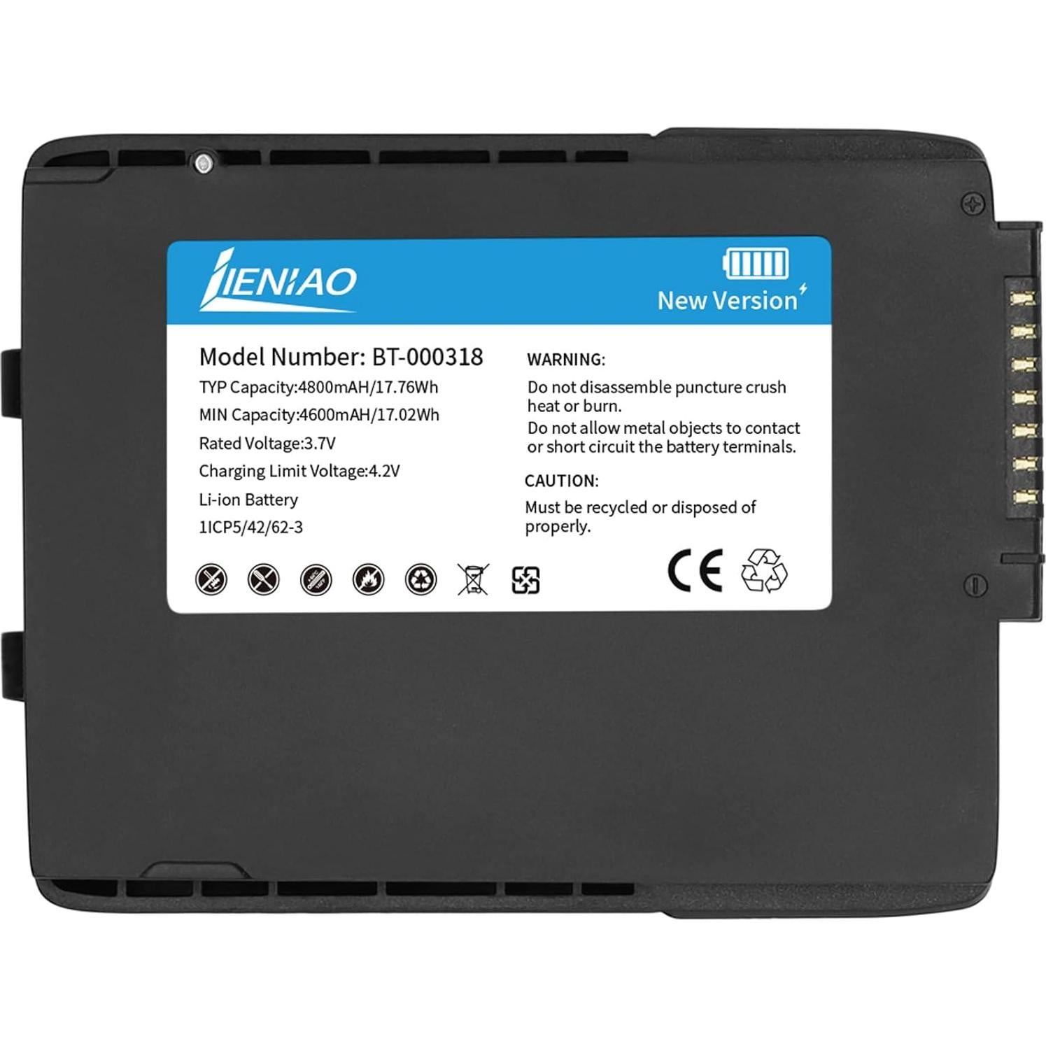 Paquete de 8 Baterías de Reemplazo LIENIAO para Escáner Zebra TC77 4800mAh