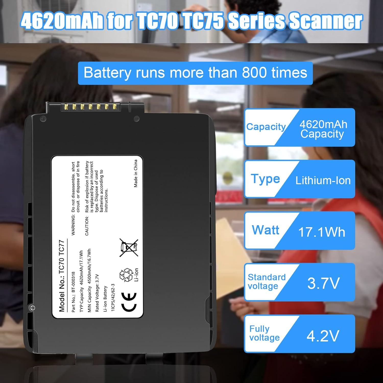 Batería de Litio 4620mAh para Zebra TC70 TC77 - REACELL