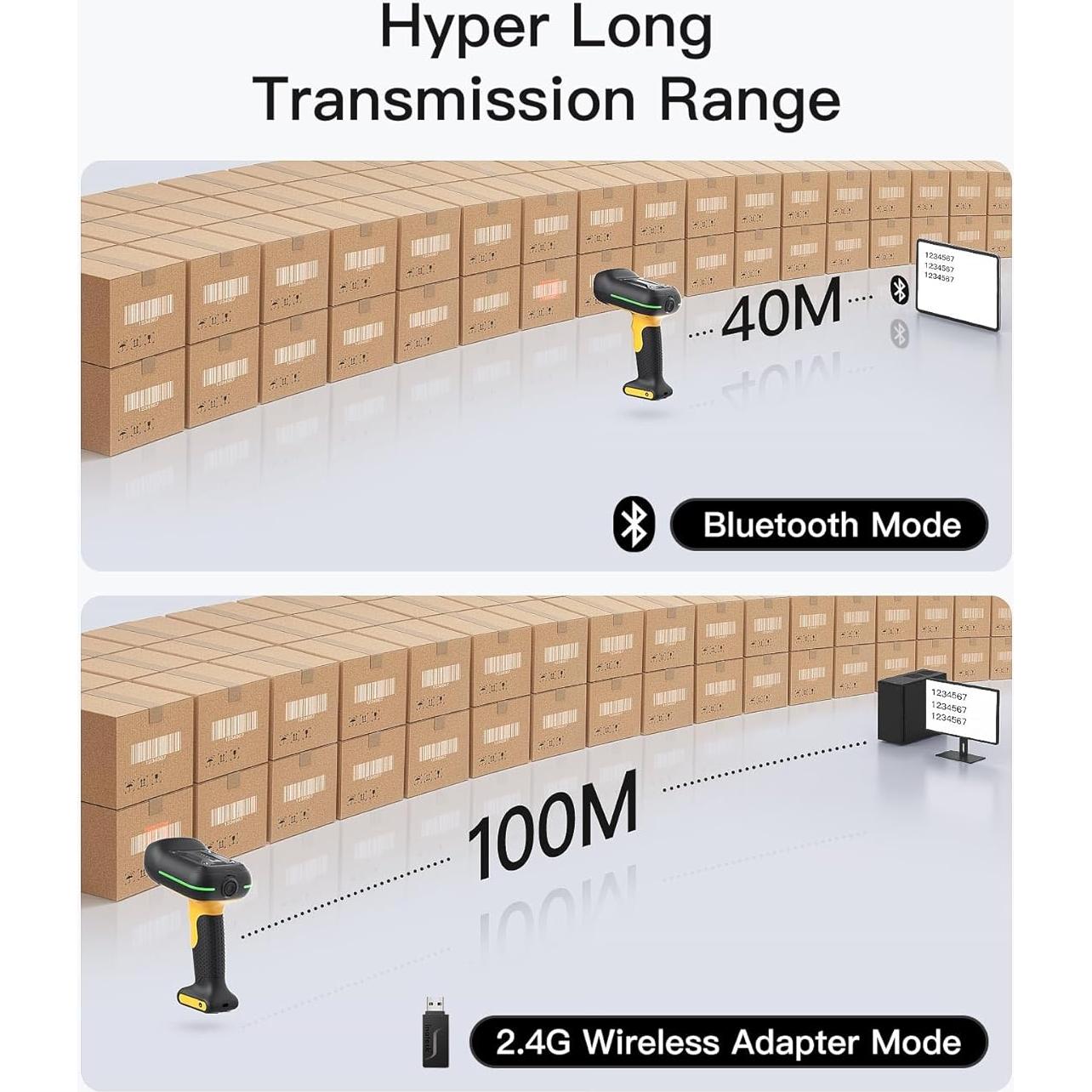 Escáner de Código de Barras Inateck BCST-75S Inalámbrico IP67