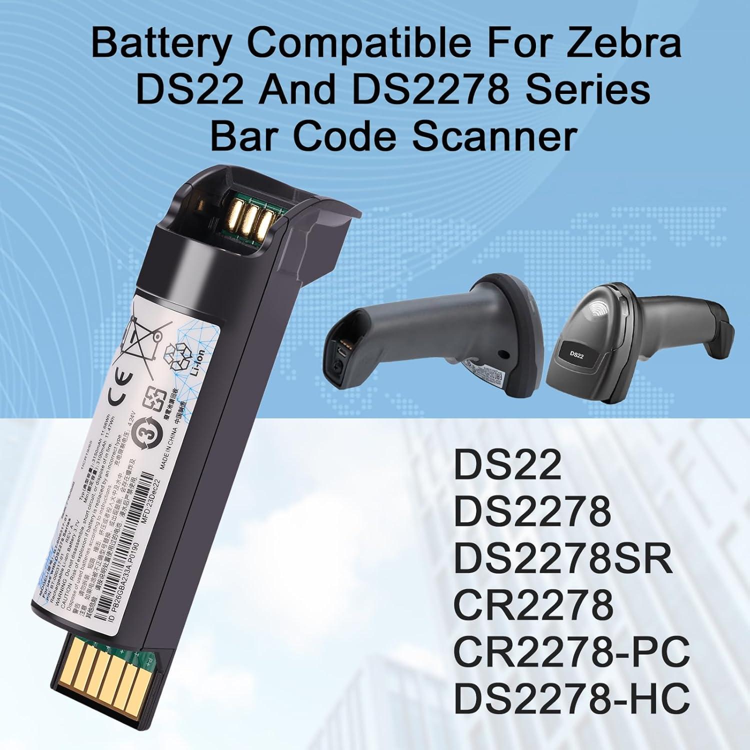 Batería de Litio-Ion 3150mAh para Zebra DS22 DS2278