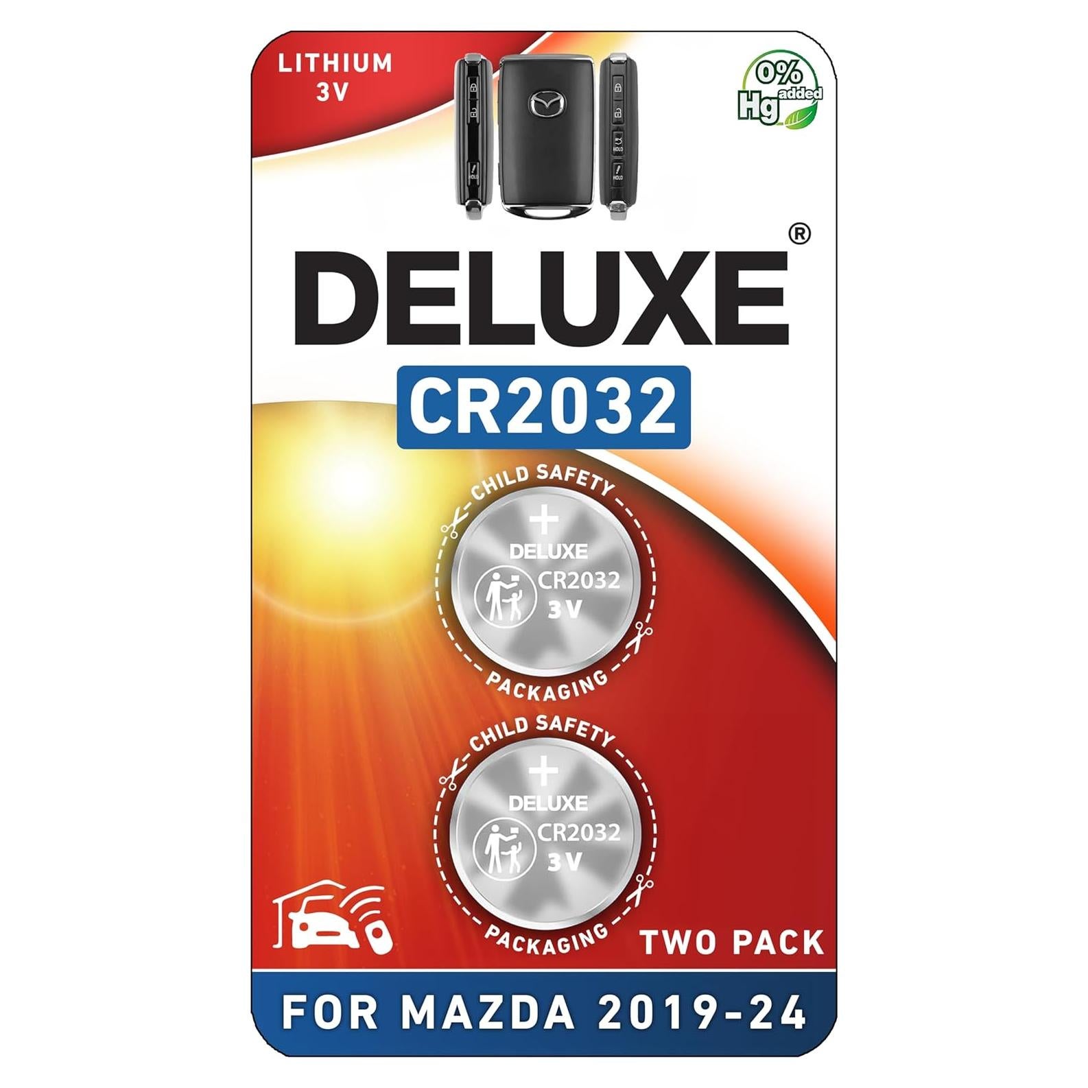 Baterías CR2032 para llaves Mazda 2019-2024 - Paquete de 2
