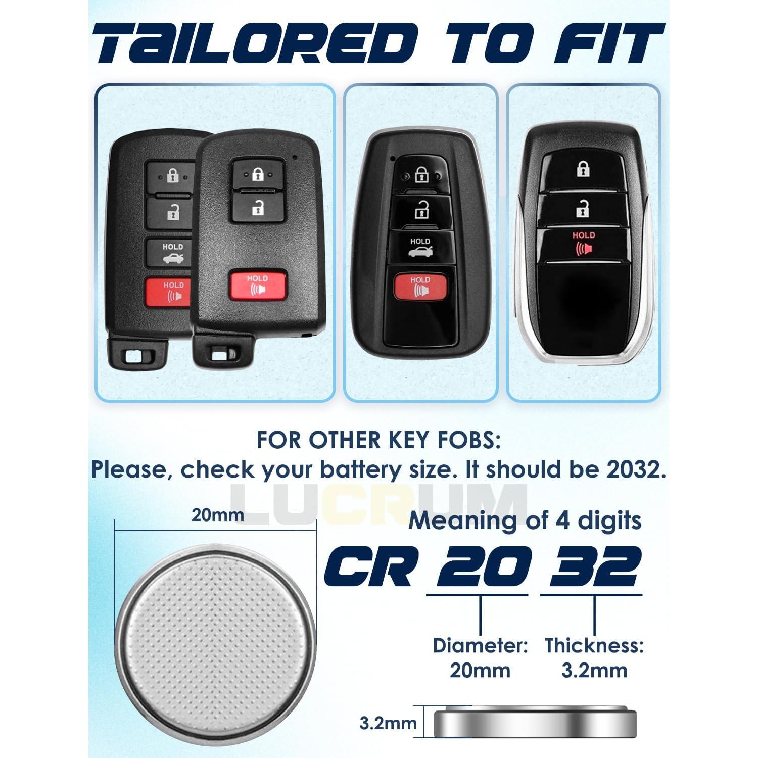 Batería CR2032 Lucrum para Llave Toyota - Paquete de 2