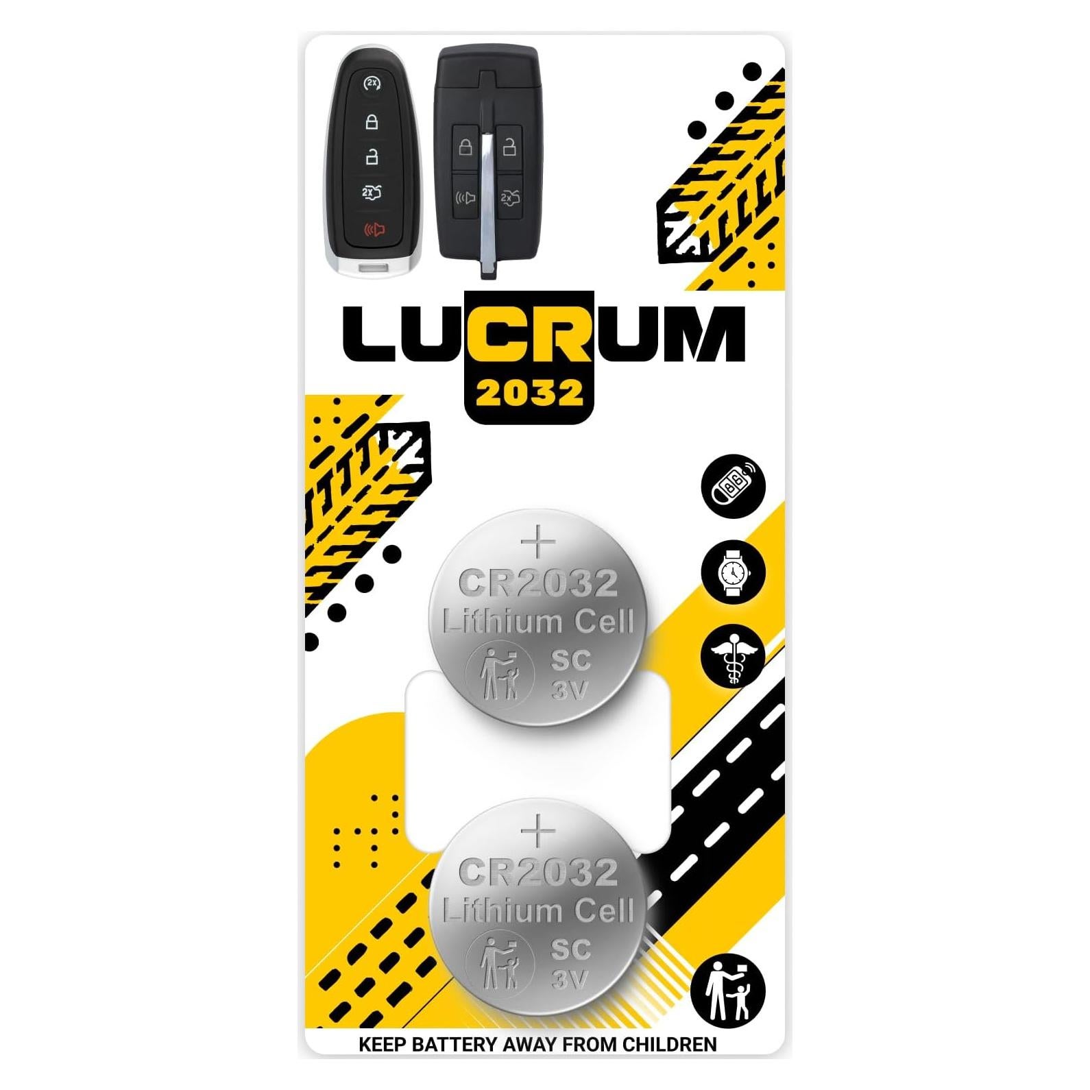 Batería CR2032 Lucrum para Llave Lincoln 2 Piezas 3V