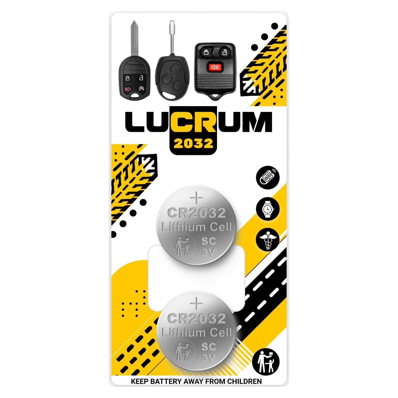 Baterías CR2032 Lucrum para Llave Ford - Paquete de 2