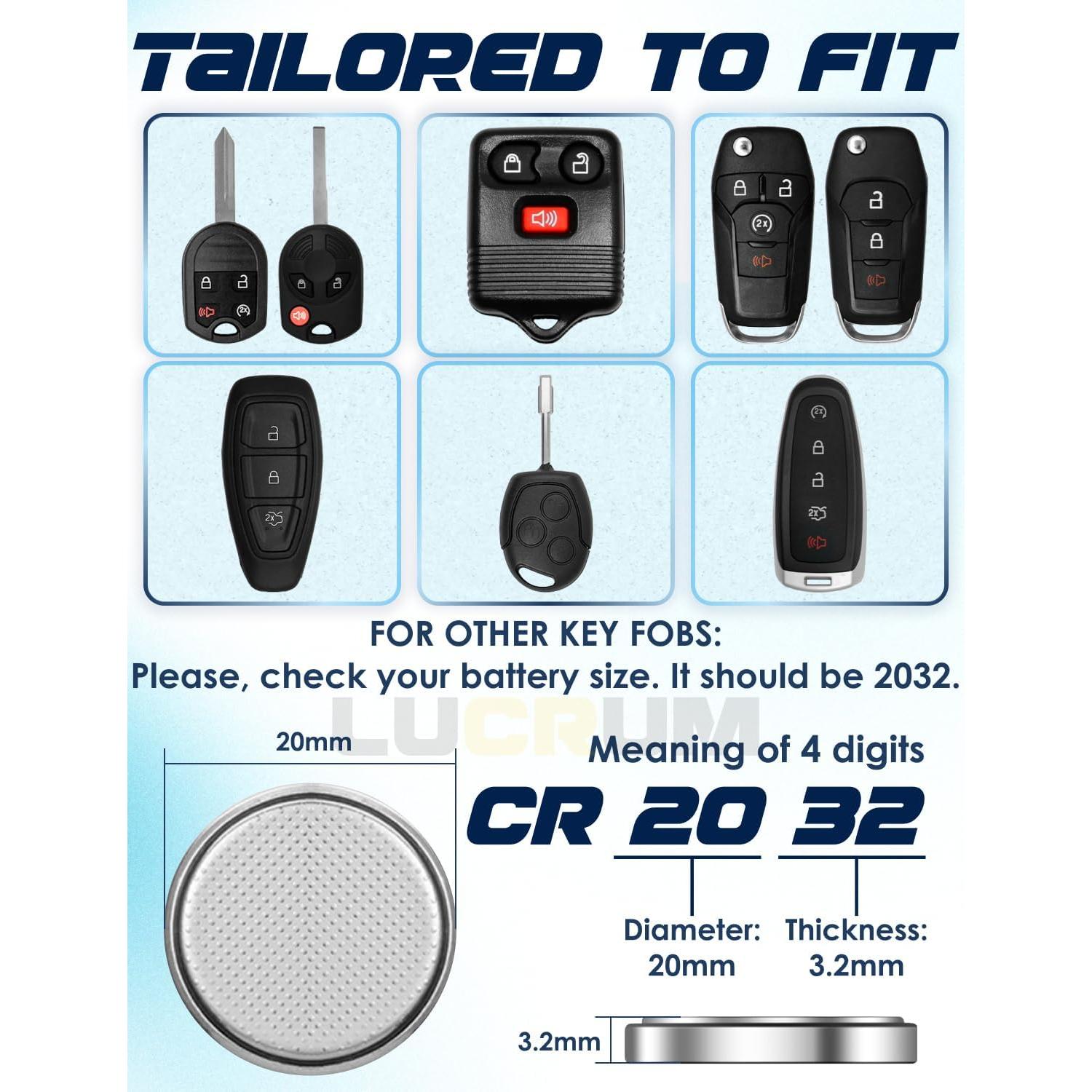 Baterías CR2032 Lucrum para Llave Ford - Paquete de 2