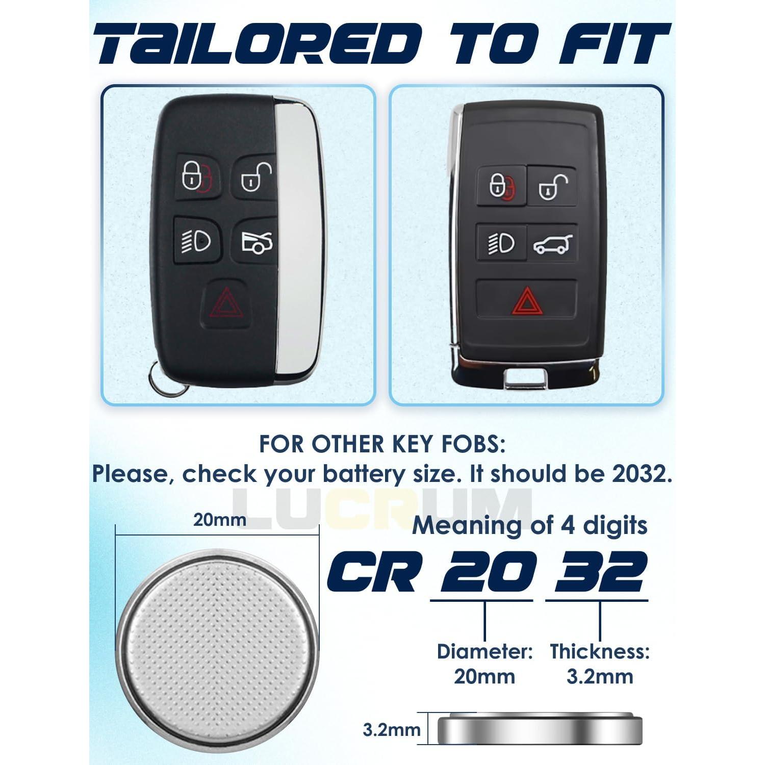Batería CR2032 Lucrum para Llave Land Rover Jaguar 2Pcs
