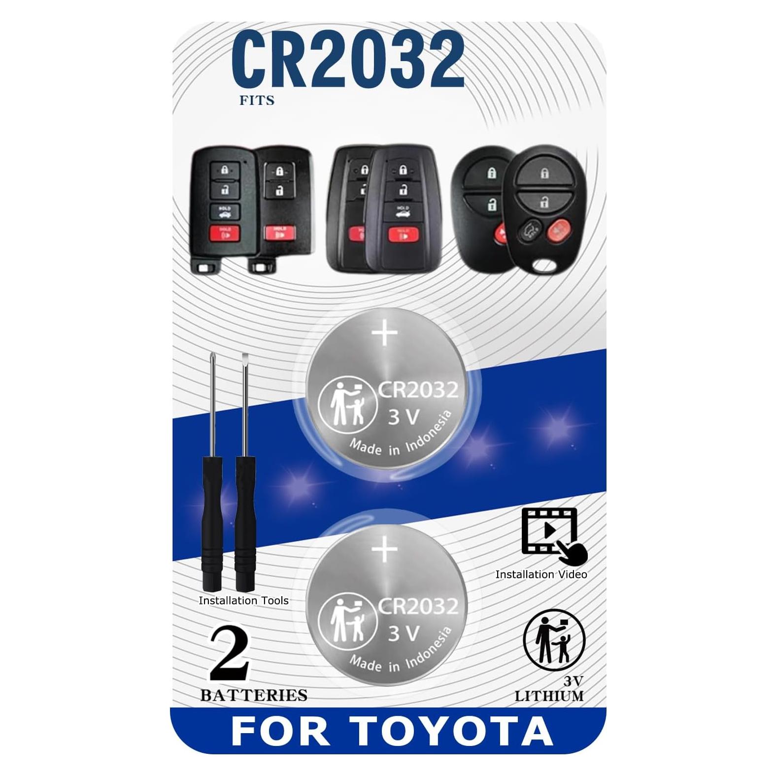 Kit de Baterías CR2032 para Llave Toyota - Paquete de 2