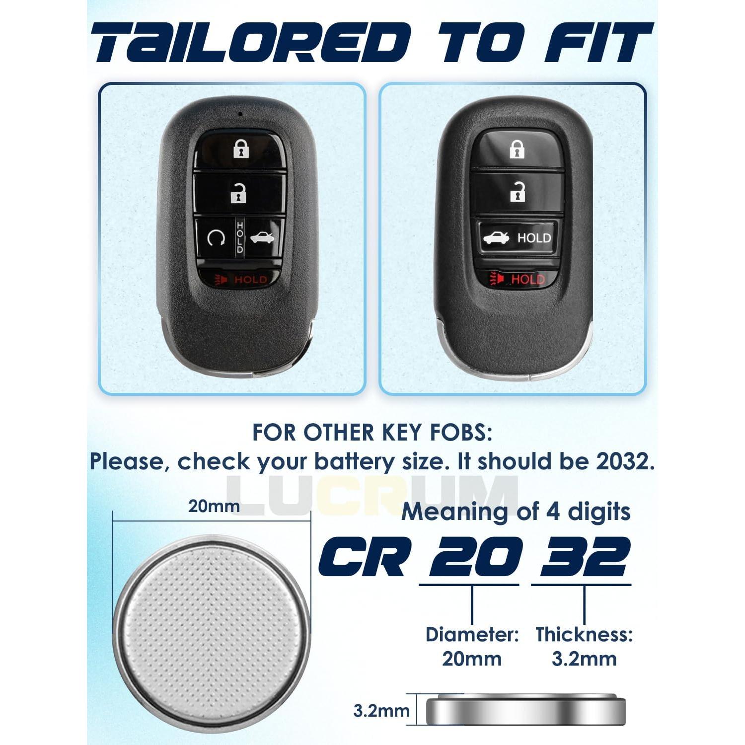 Batería CR2032 Lucrum para Llave Honda 2022-2025 - 2 Piezas