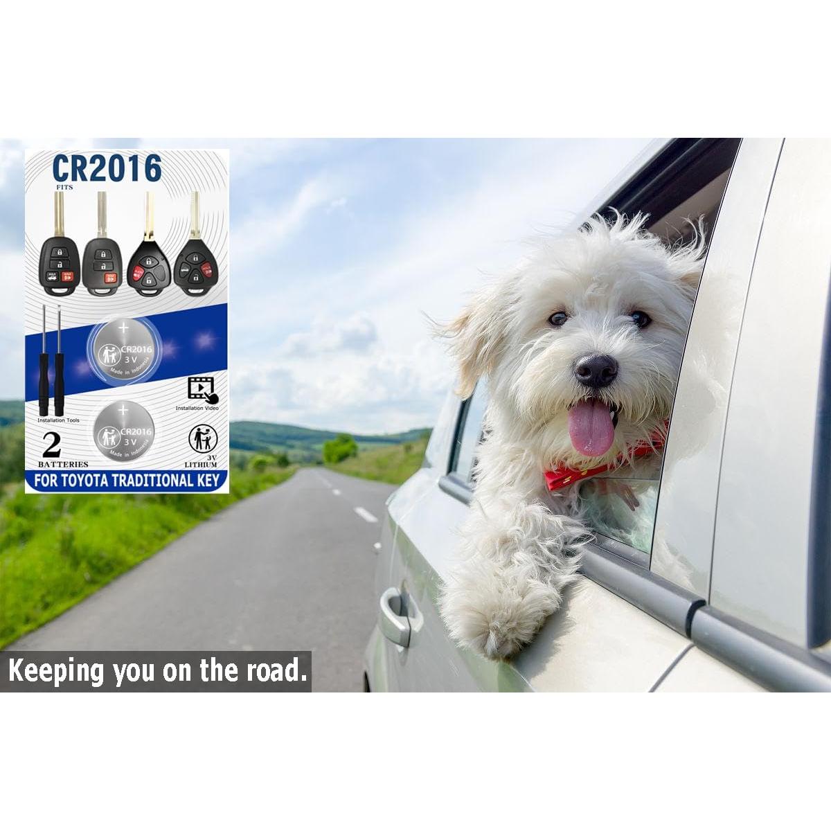 Baterías CR2016 para Llave Control Remoto Toyota - Paquete de 2