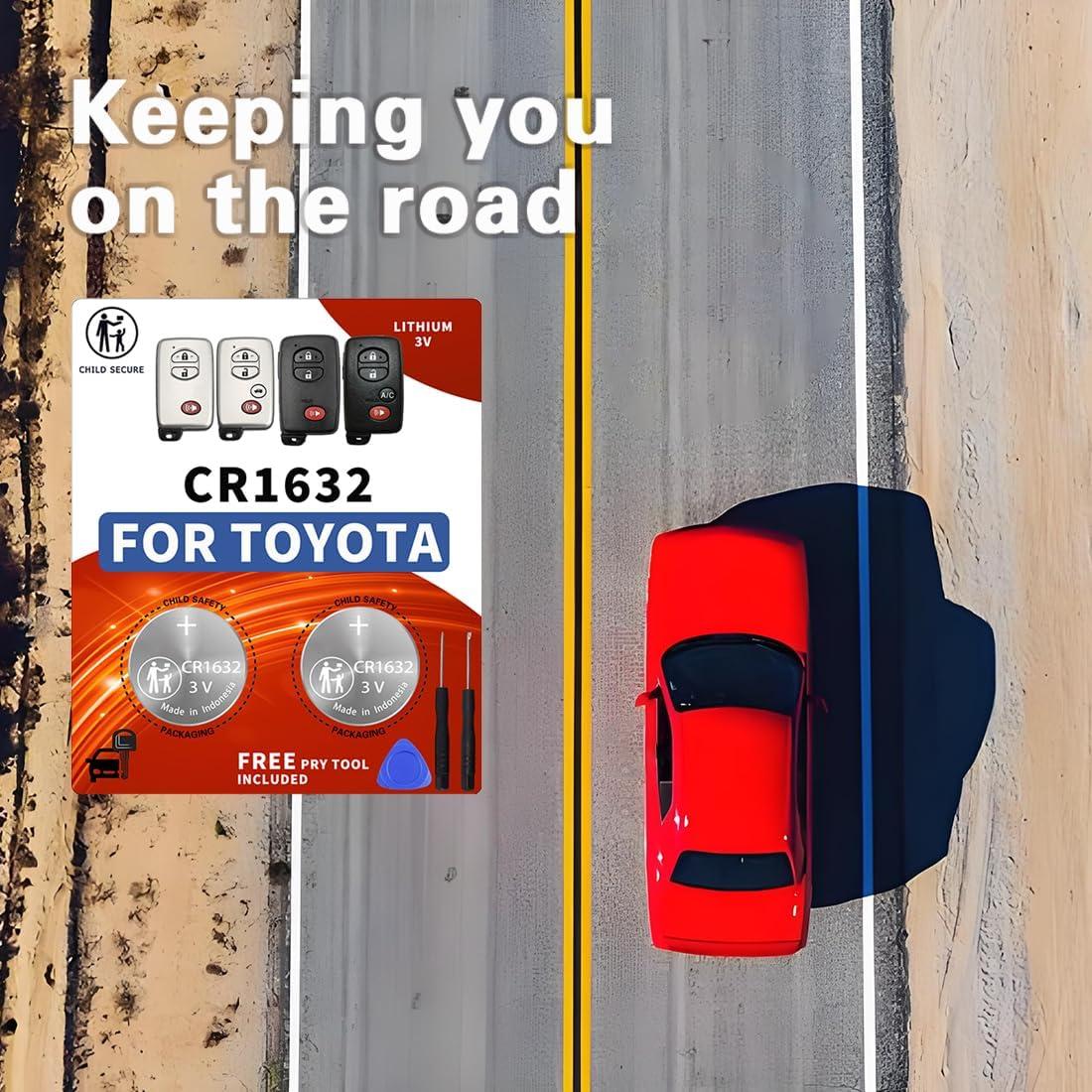 Baterías CR1632 para llaves Toyota - Reemplazo OEM