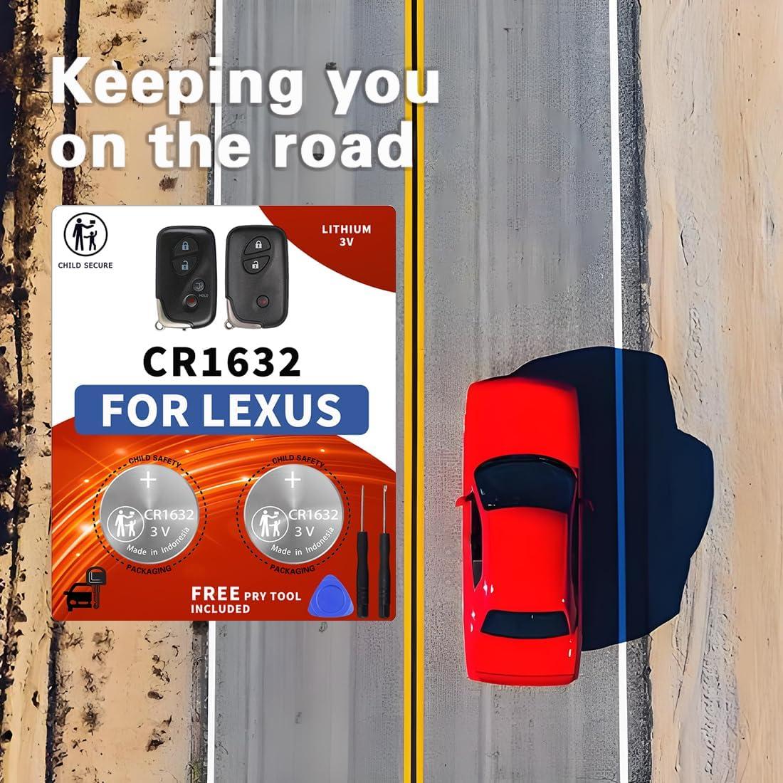 Baterías CR1632 para llaves Lexus - 2 unidades - BBXSA