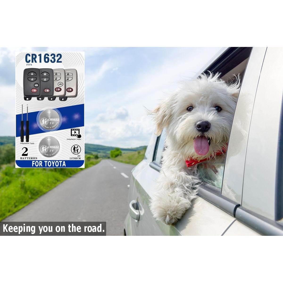 Baterías CR1632 para Llave Control Remoto Toyota - 2 Piezas
