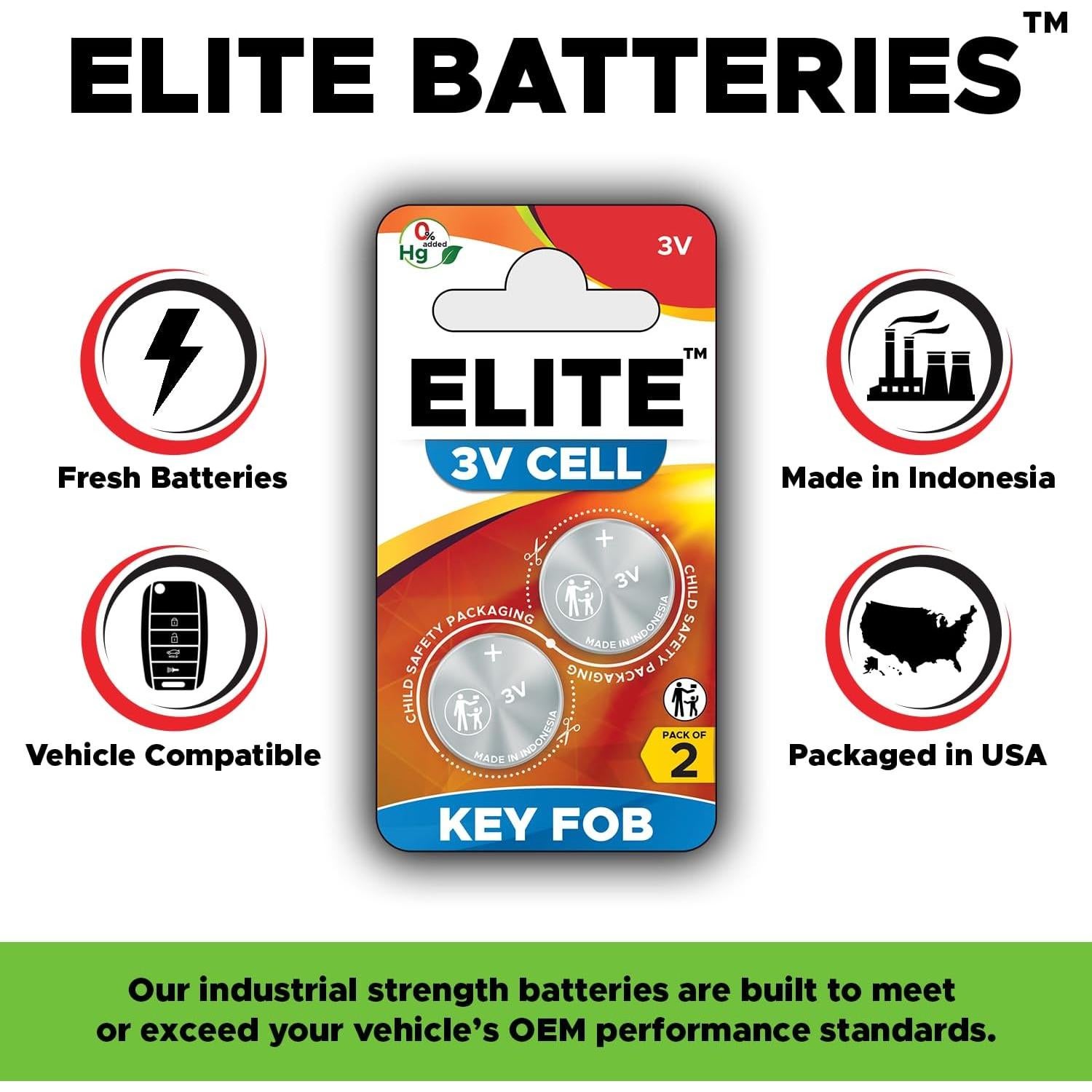 Baterías de Reemplazo para Llave Volkswagen - Elite 18g