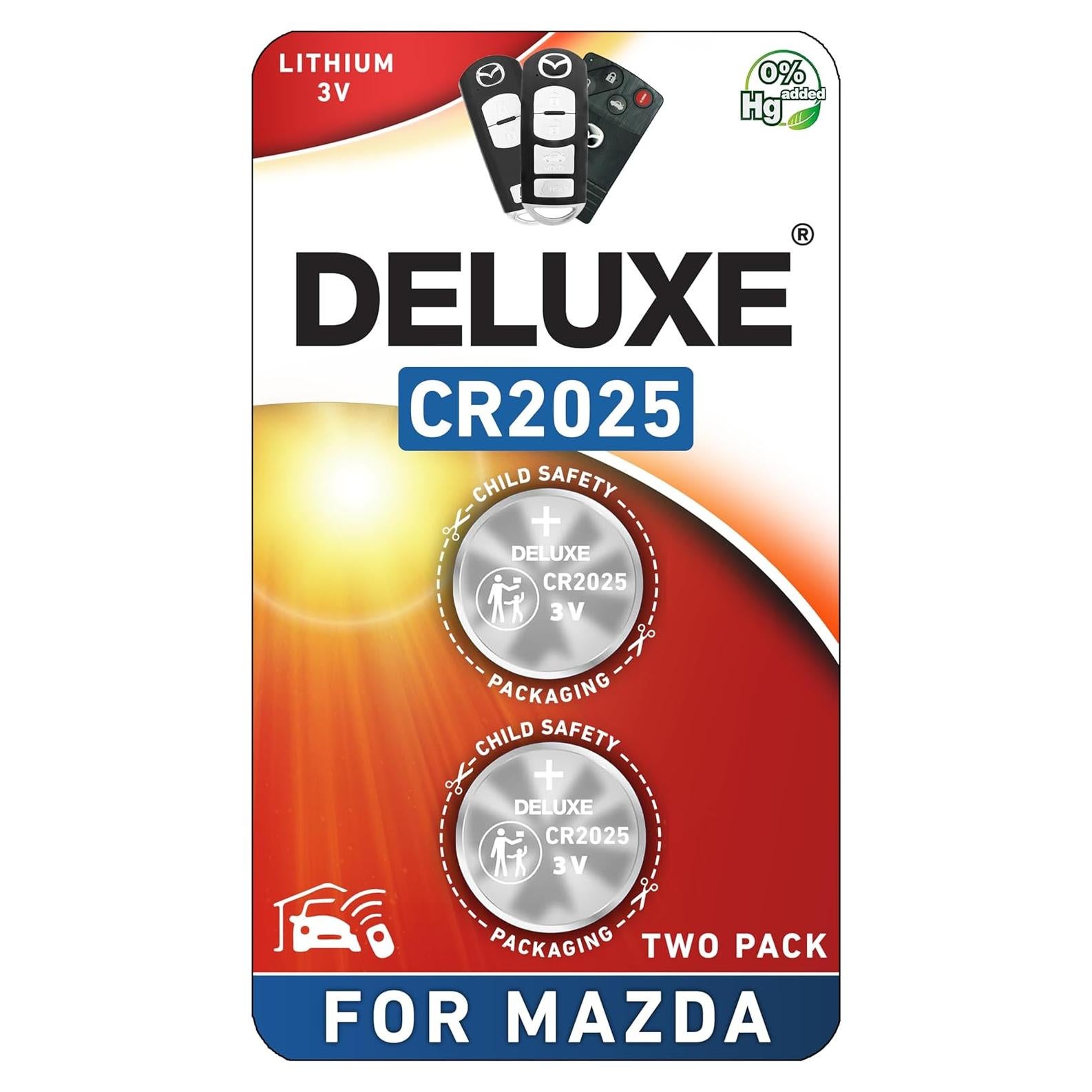 Baterías de Reemplazo Deluxe CR2025 para Llave Remota Mazda