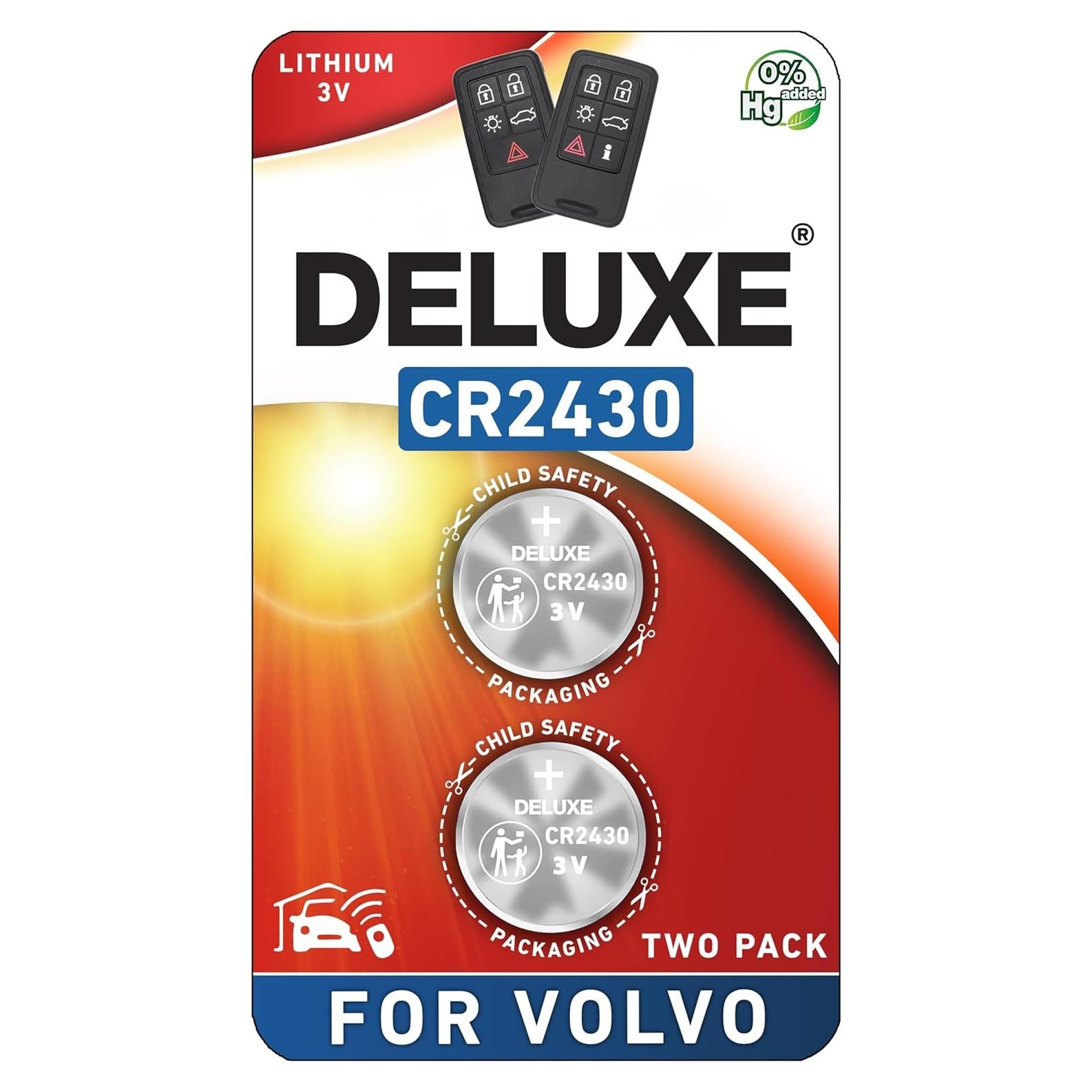Baterías CR2430 para Llave Volvo XC60 S60 V60 (Paquete de 2)