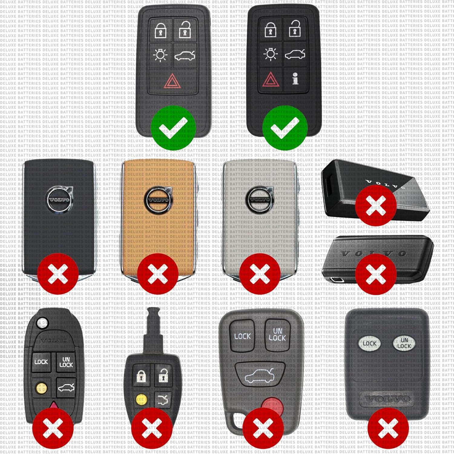 Baterías CR2430 para Llave Volvo XC60 S60 V60 (Paquete de 2)