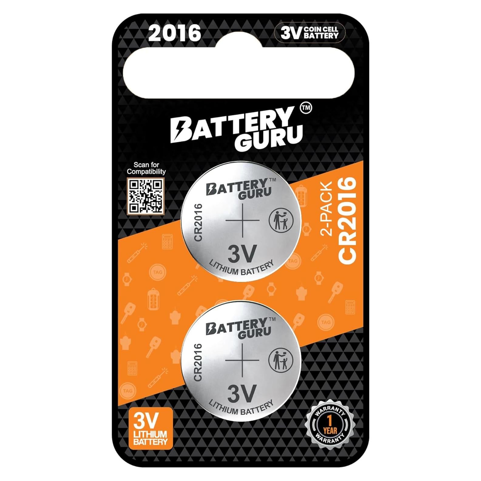 Baterías de Reemplazo para Llave Toyota CR2016 3V - Paquete de 2
