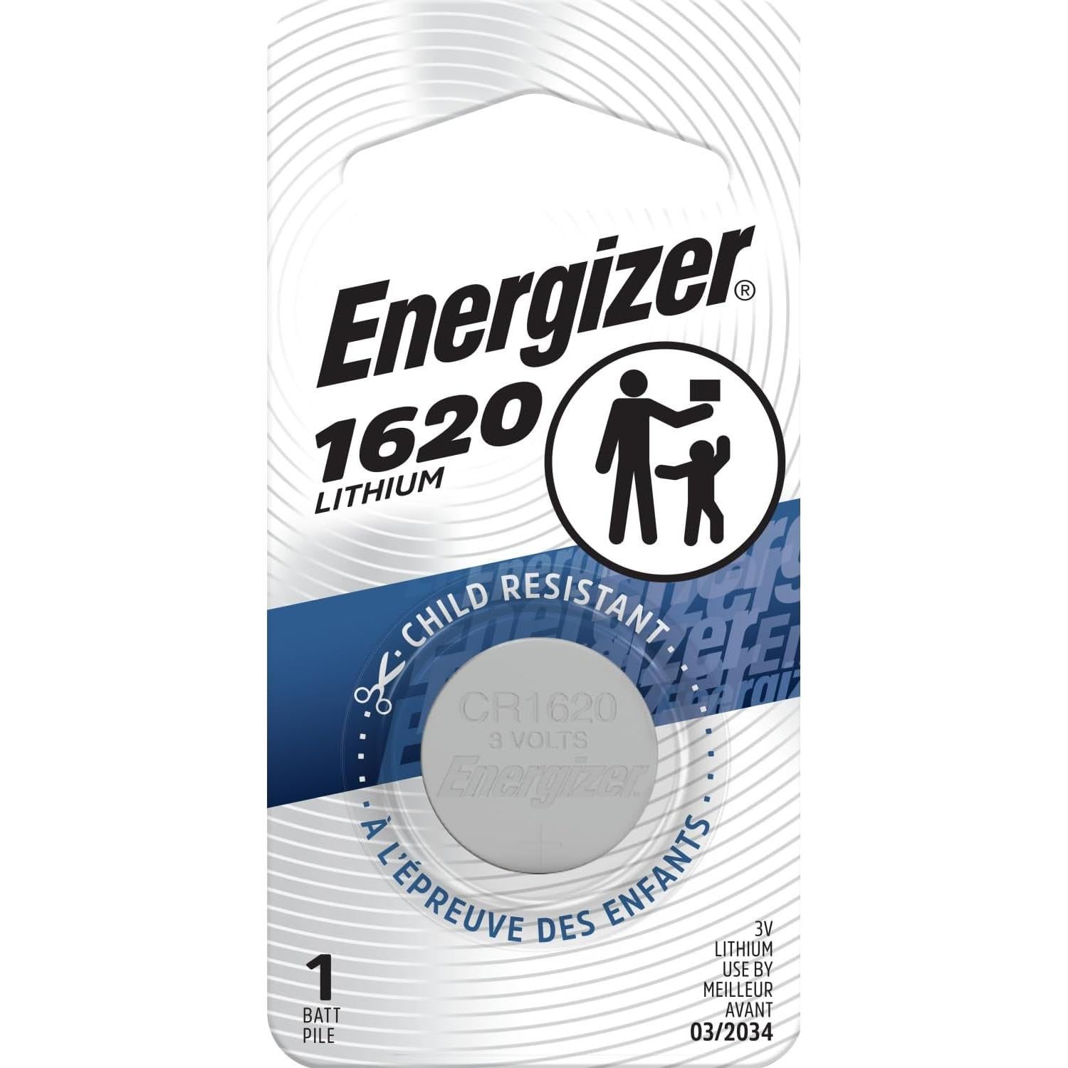 Batería de Moneda de Litio Energizer CR1620 - 3V - 1 Unidad